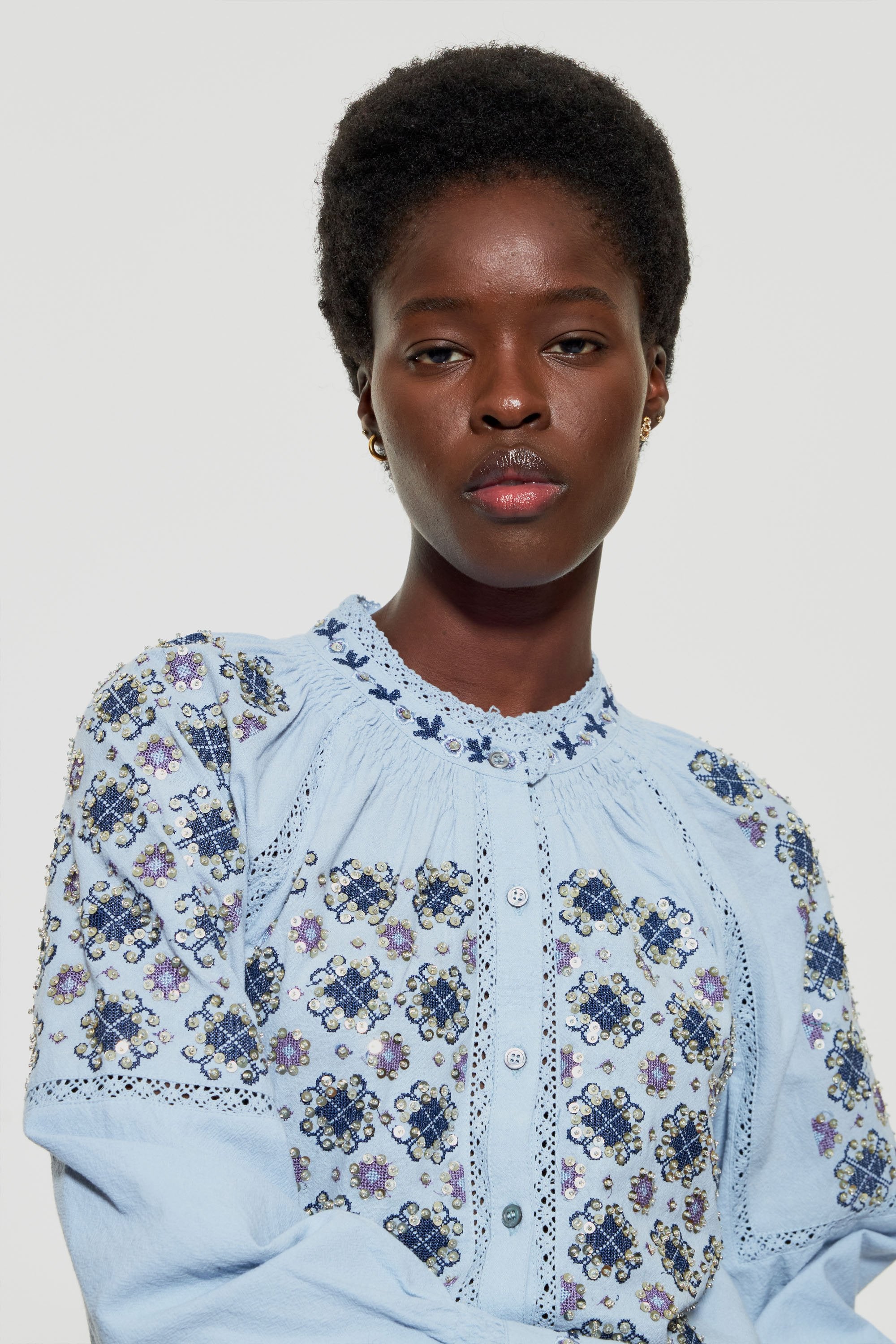 Joana sequin-embroidered blouse