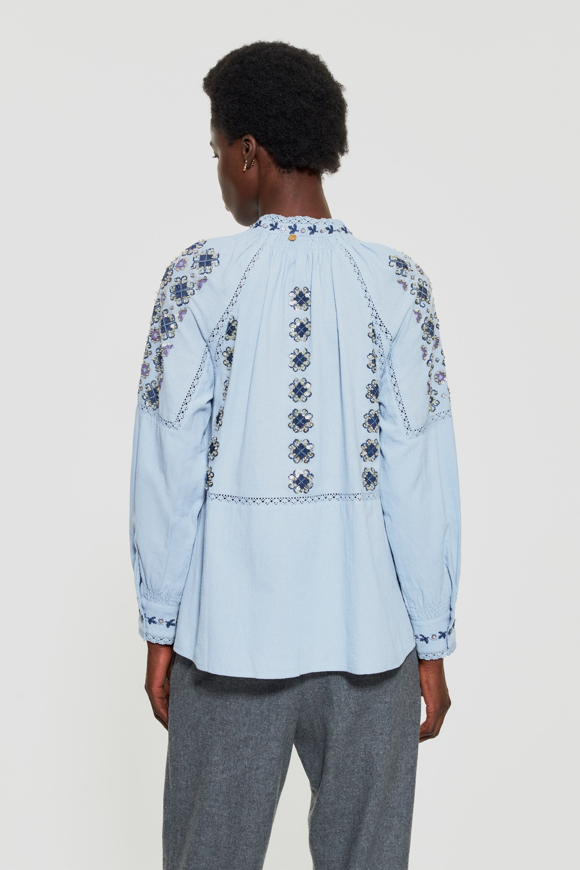 Joana sequin-embroidered blouse