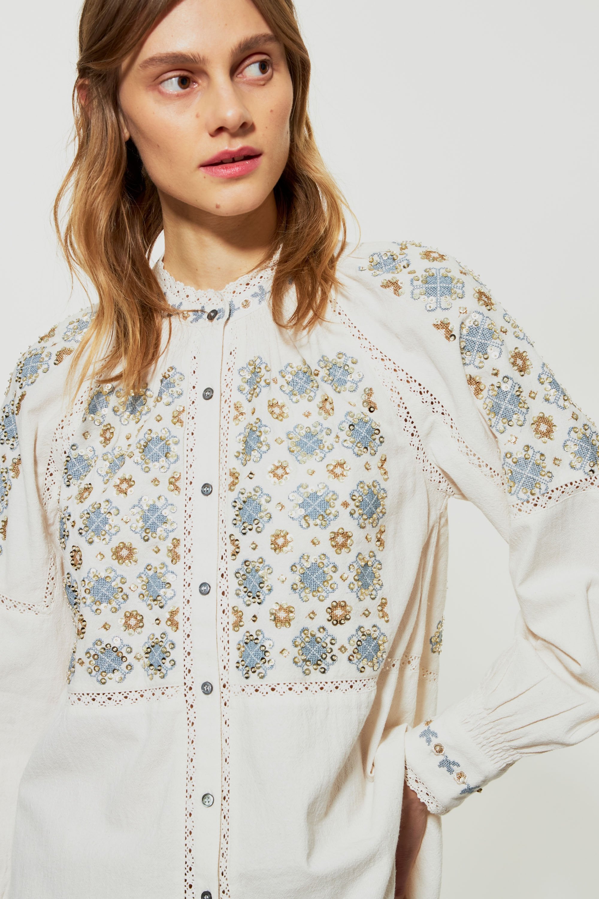 Joana sequin-embroidered blouse