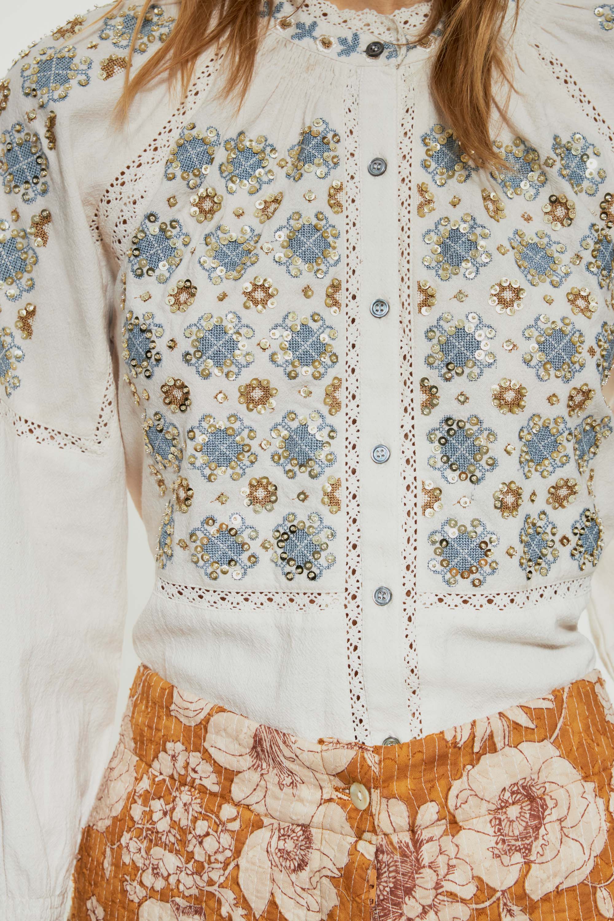 Joana sequin-embroidered blouse