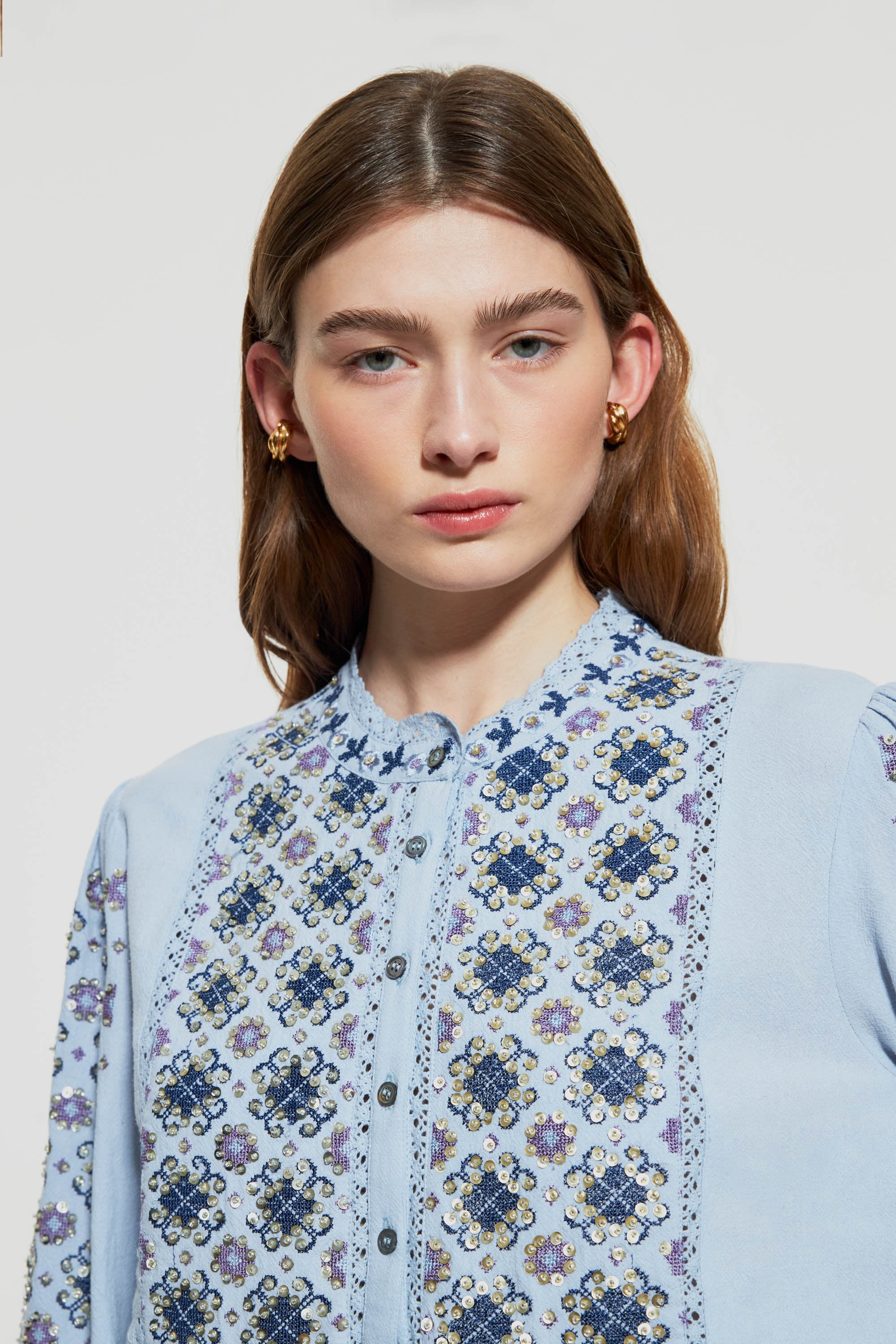 Joana sequin-embroidered mini dress