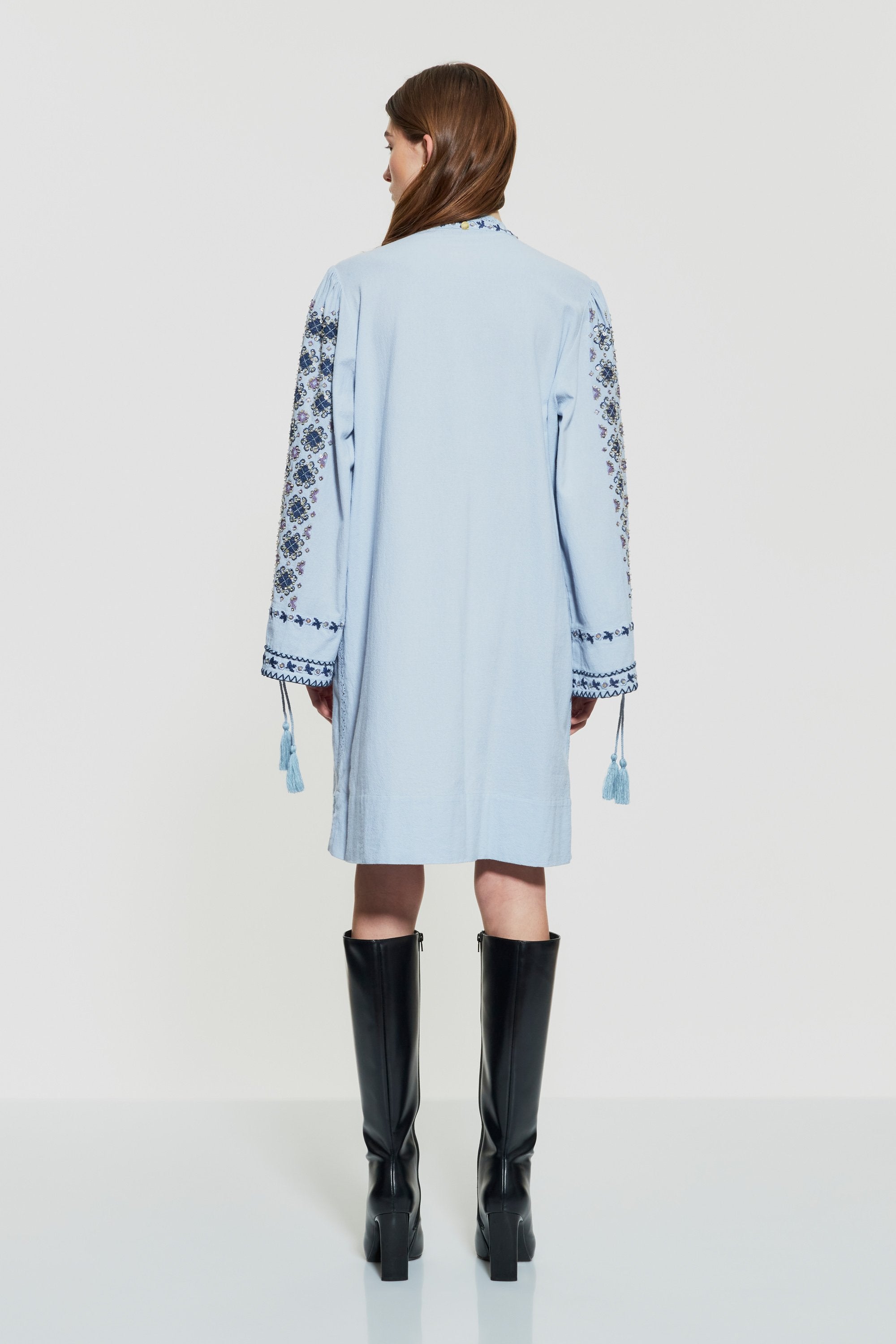 Joana sequin-embroidered mini dress