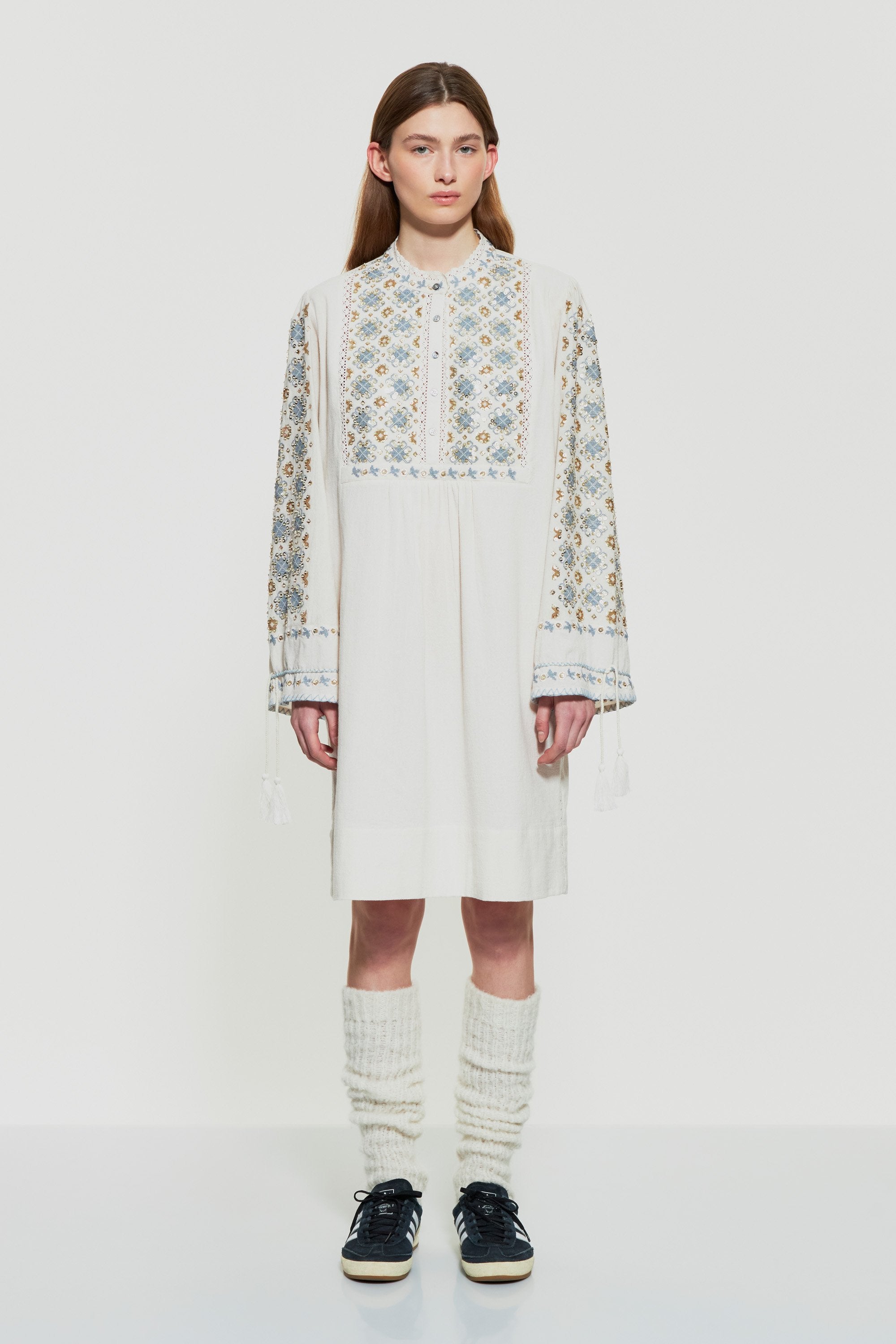 Joana sequin-embroidered mini dress