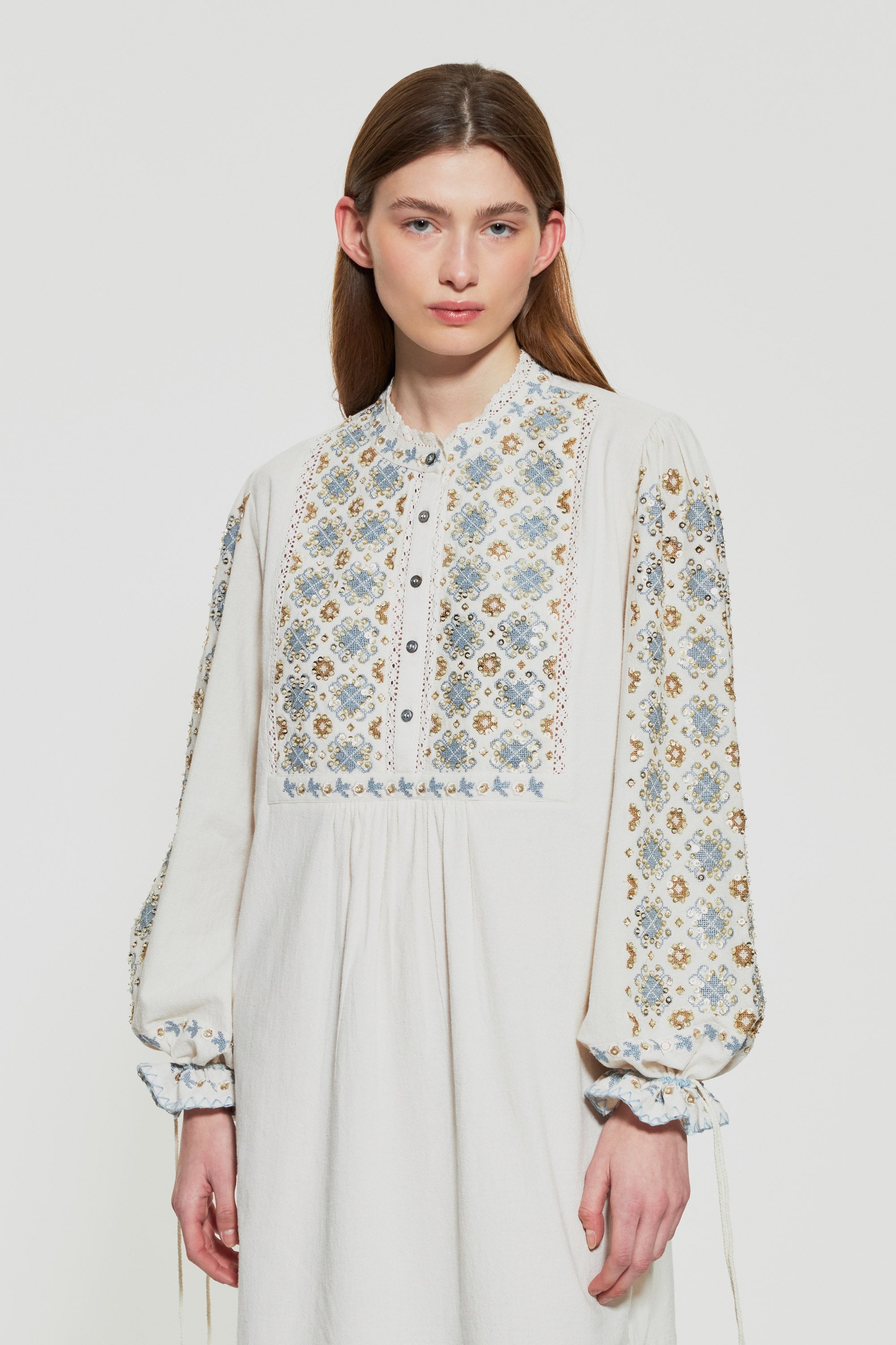 Joana sequin-embroidered mini dress