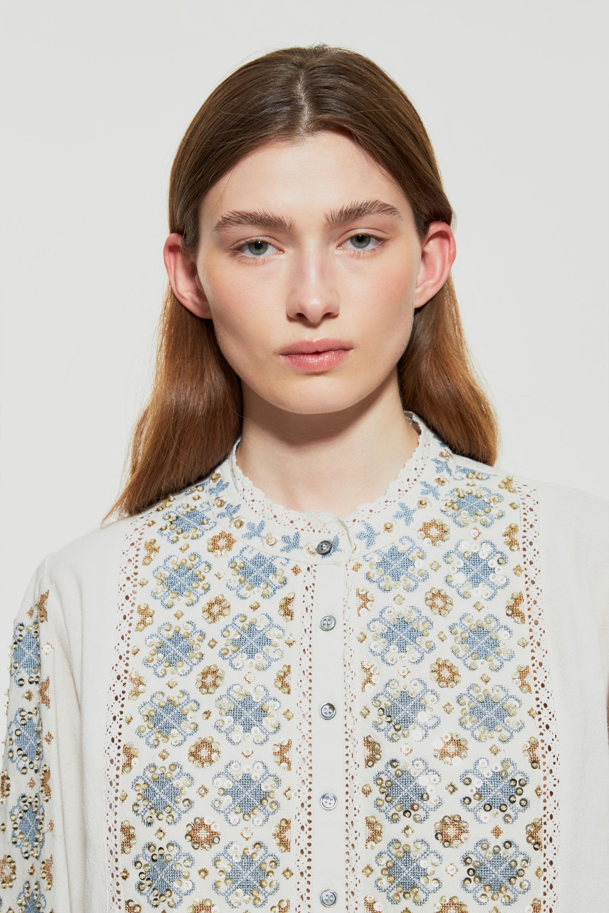 Joana sequin-embroidered mini dress