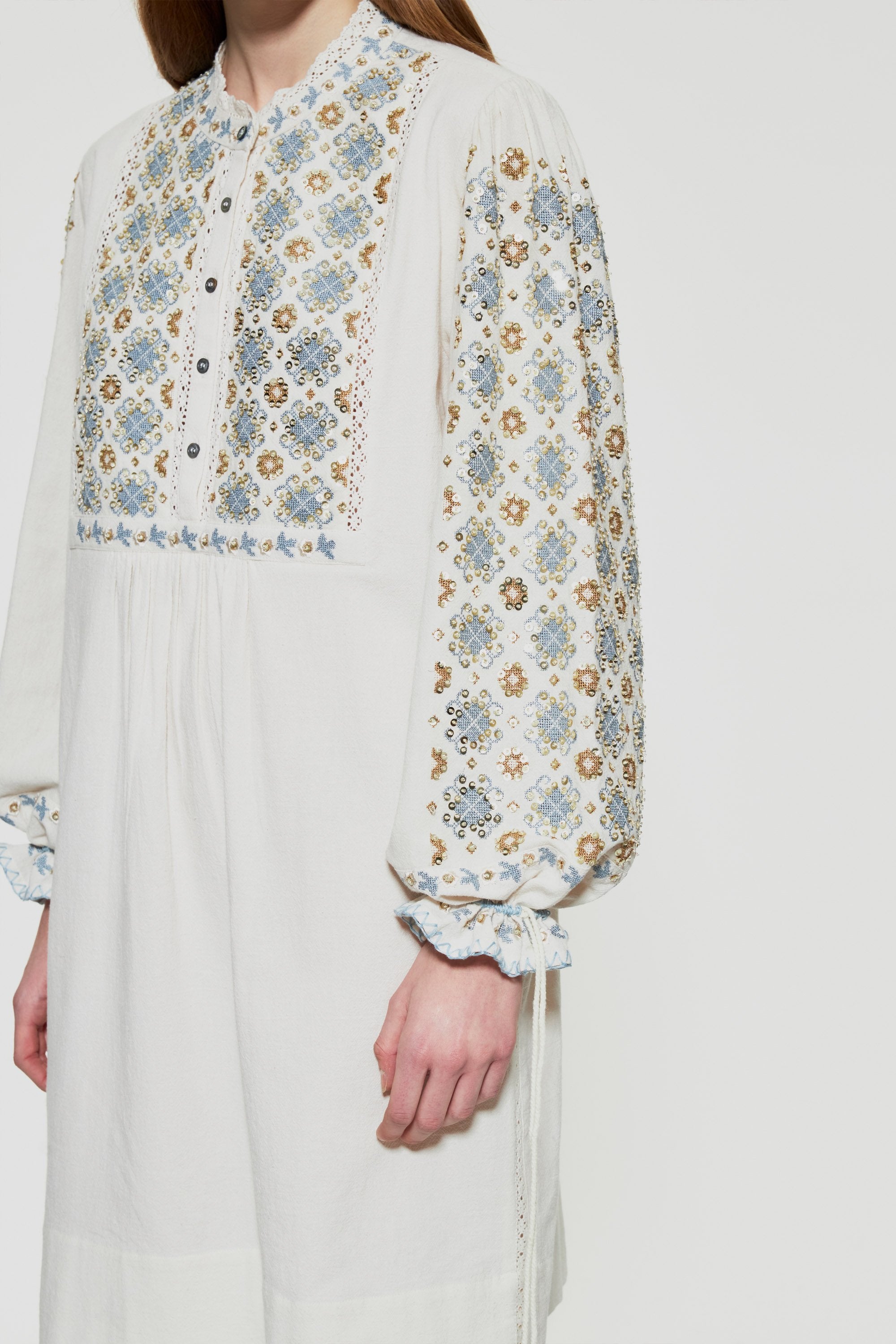 Joana sequin-embroidered mini dress