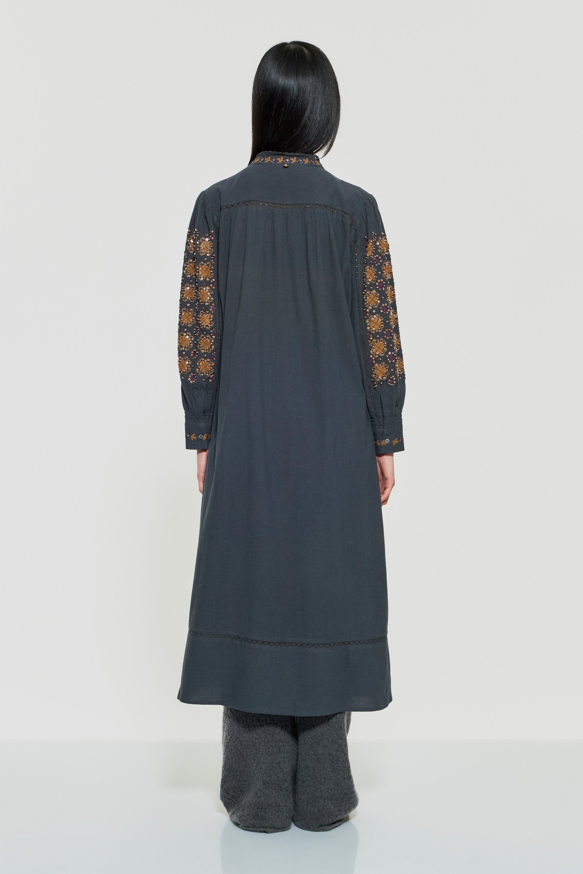 Joana sequin-embroidered maxi dress