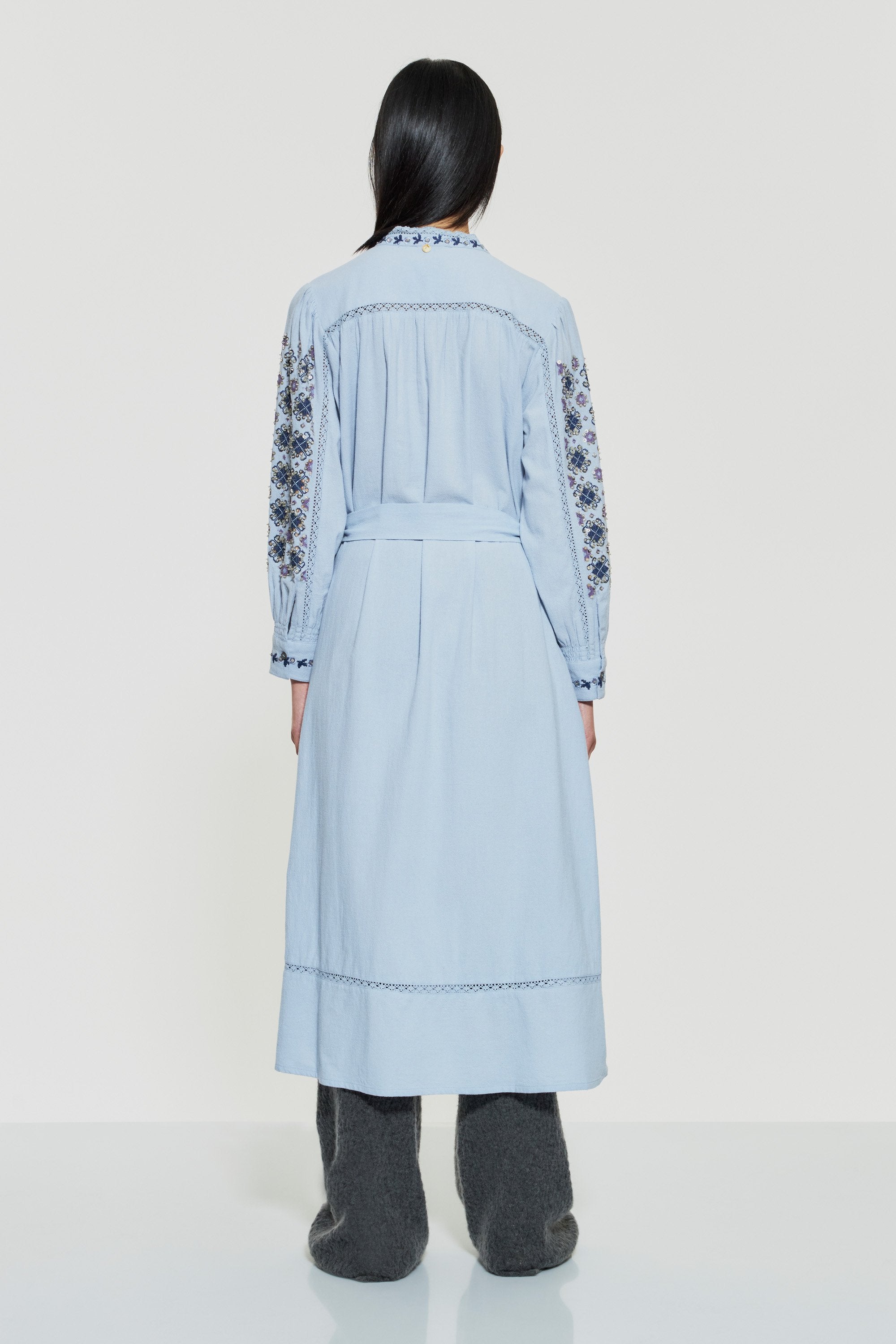 Joana sequin-embroidered maxi dress