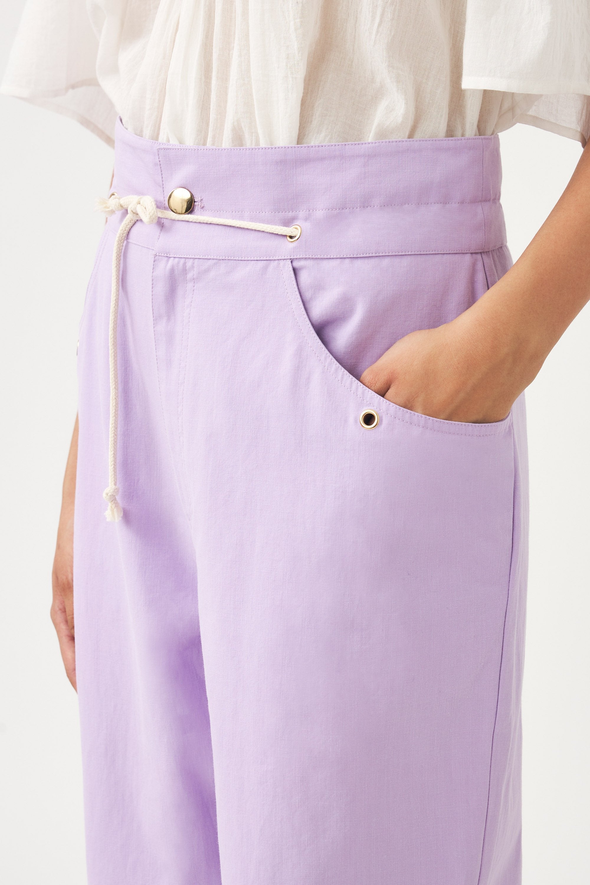 Pantalon en toile de coton Kimi