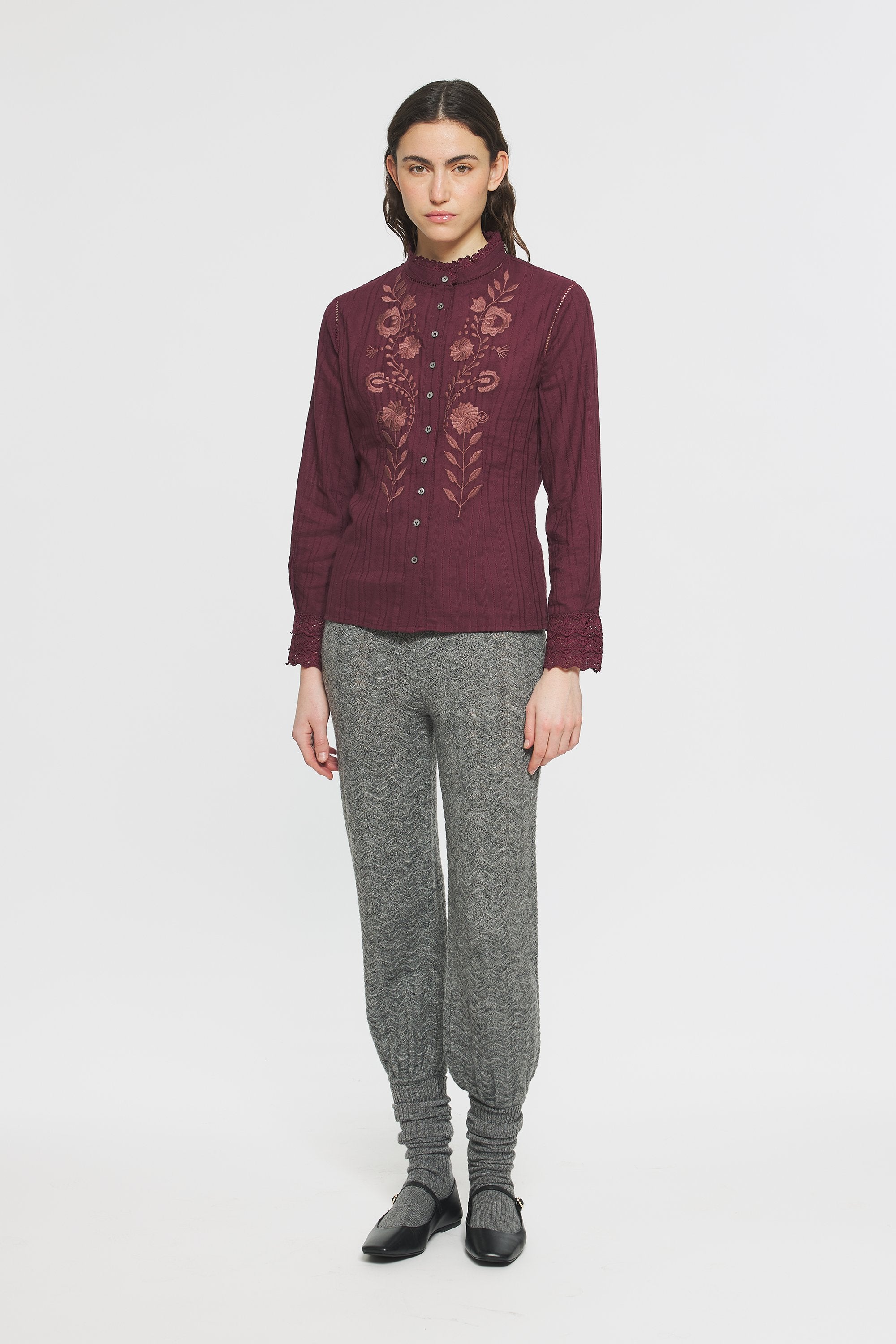 Blouse brodée Kiss