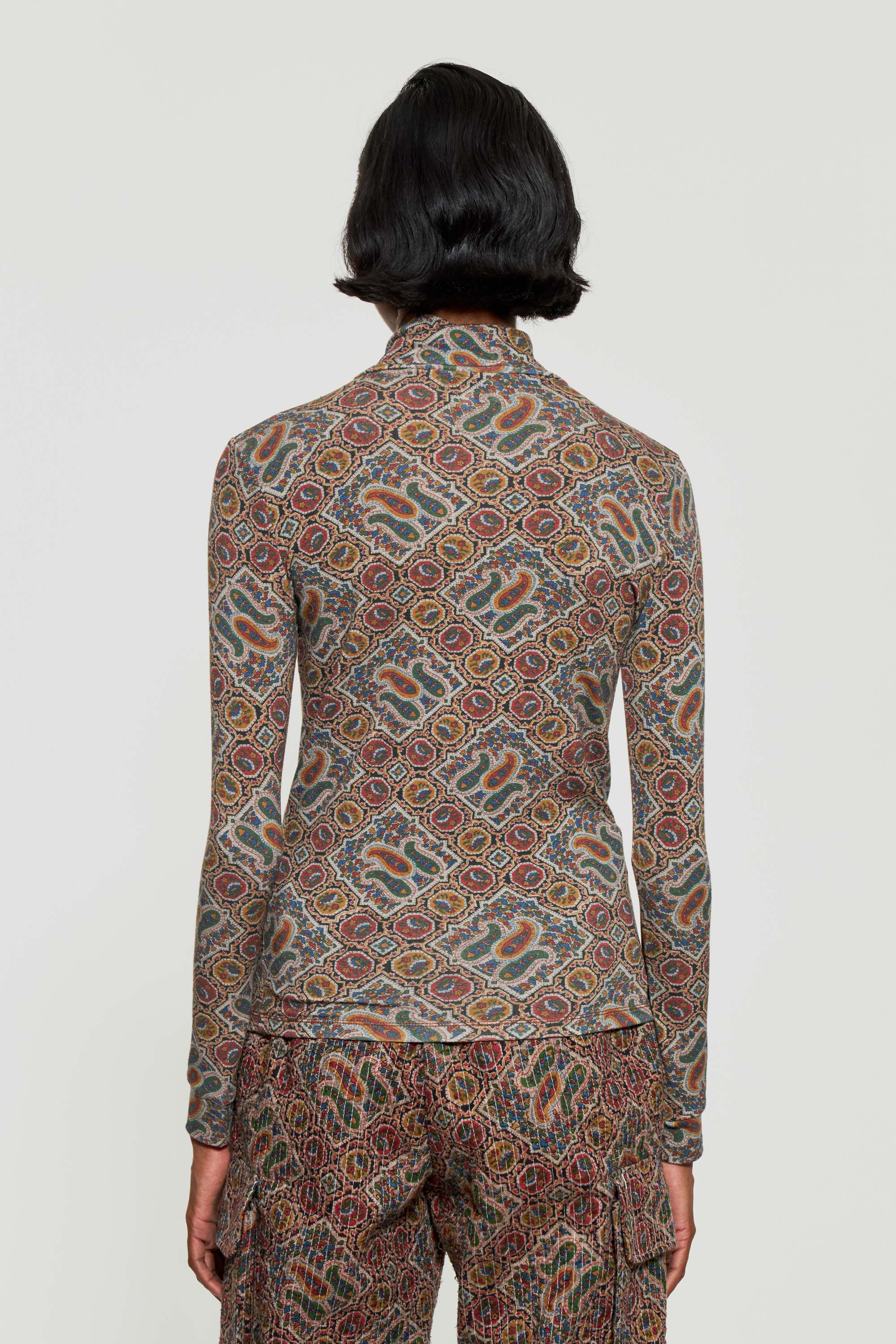 Léa print roll-neck