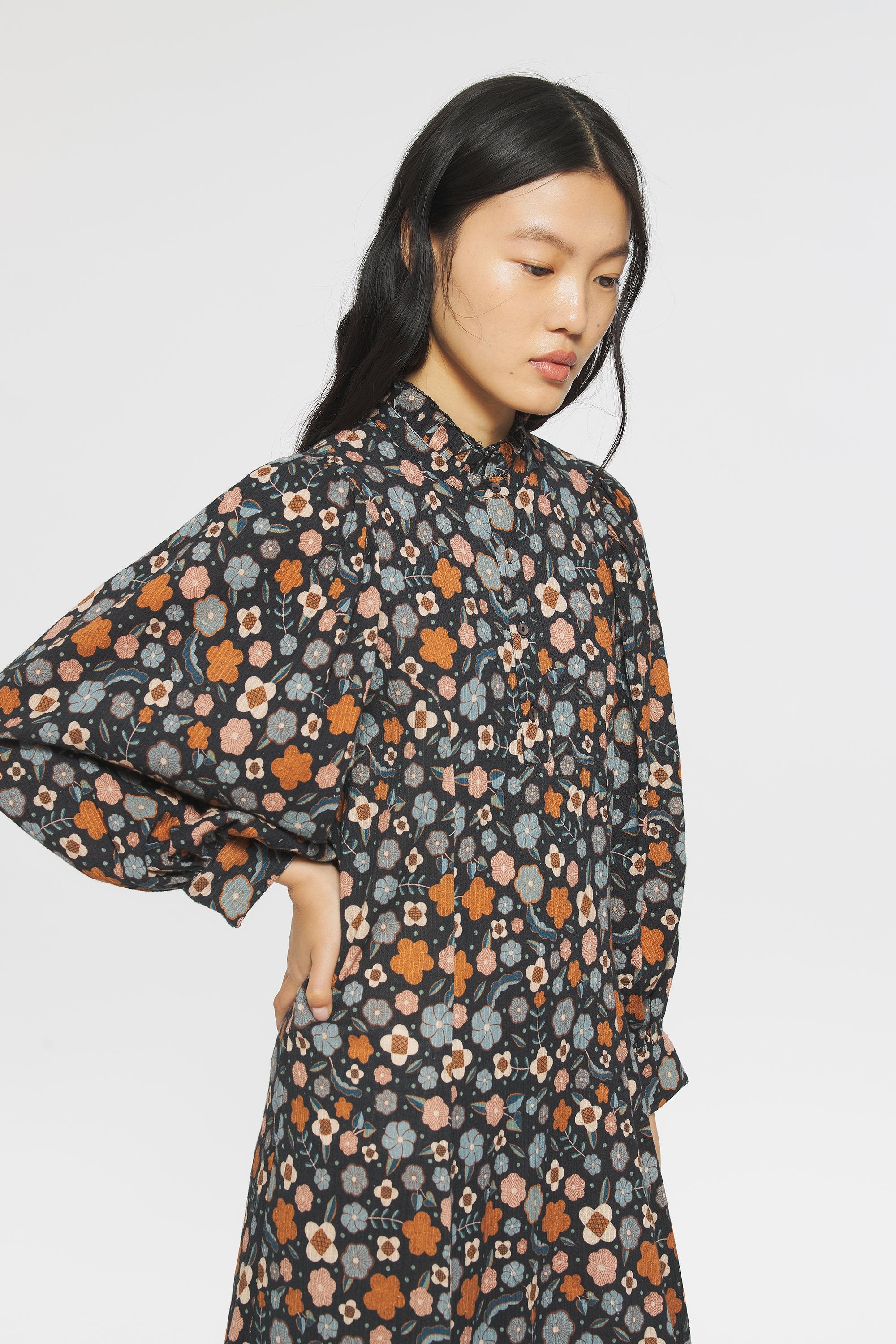 Robe longue imprimée Leo