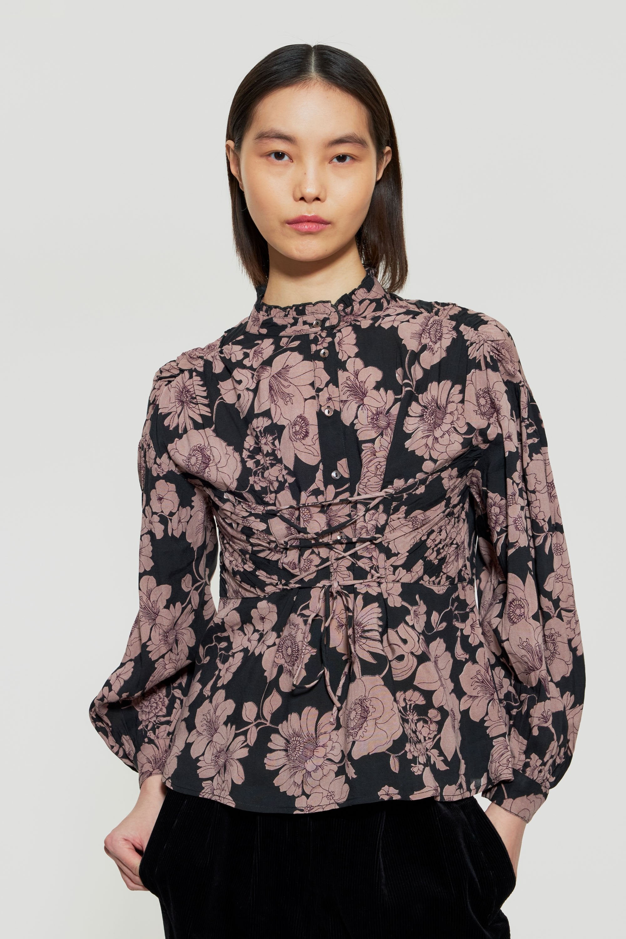 Bluse im Korsettstil Leonie