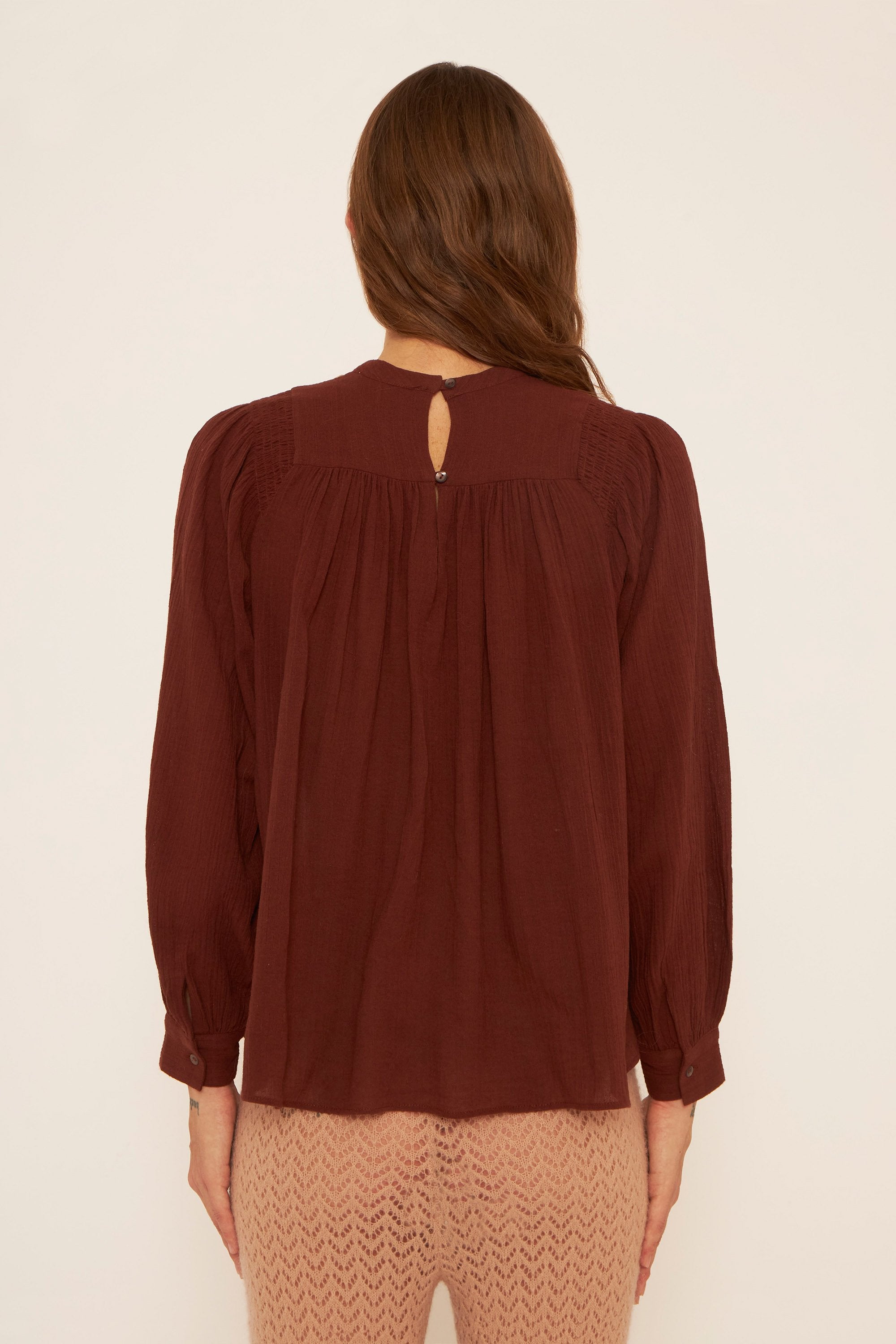 Bestickte Bluse Line