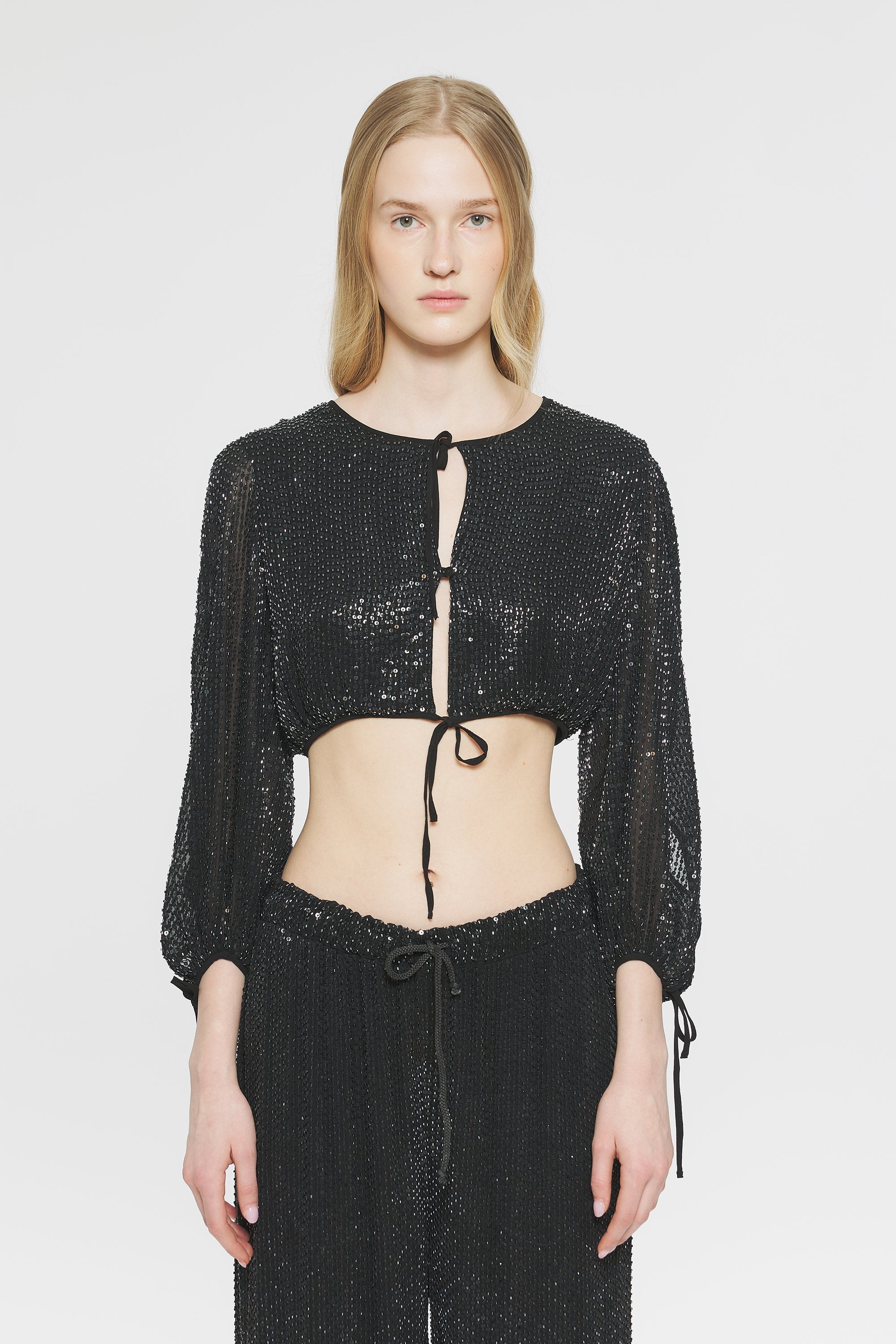 Crop top à sequins Lune
