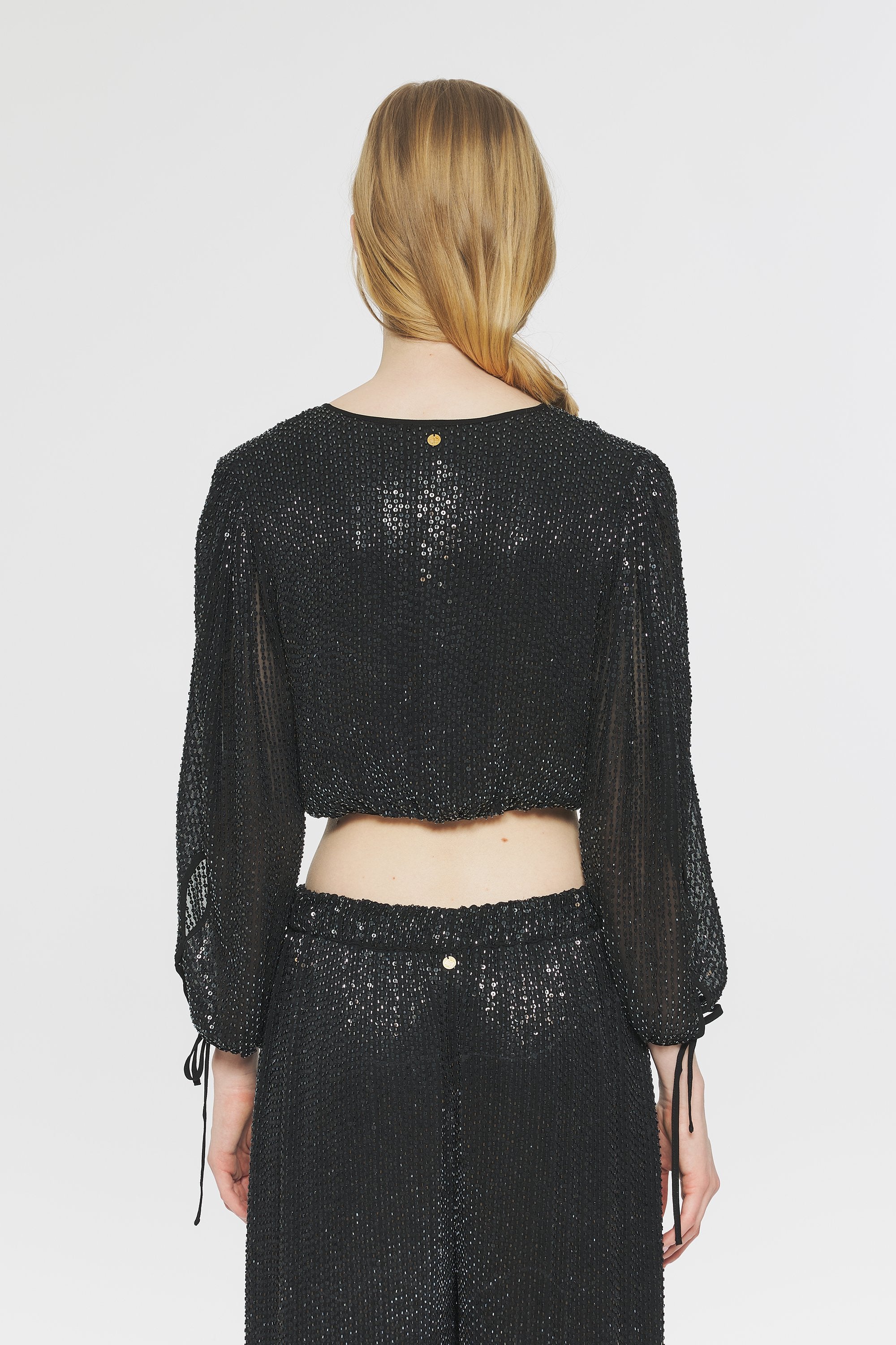 Crop top à sequins Lune