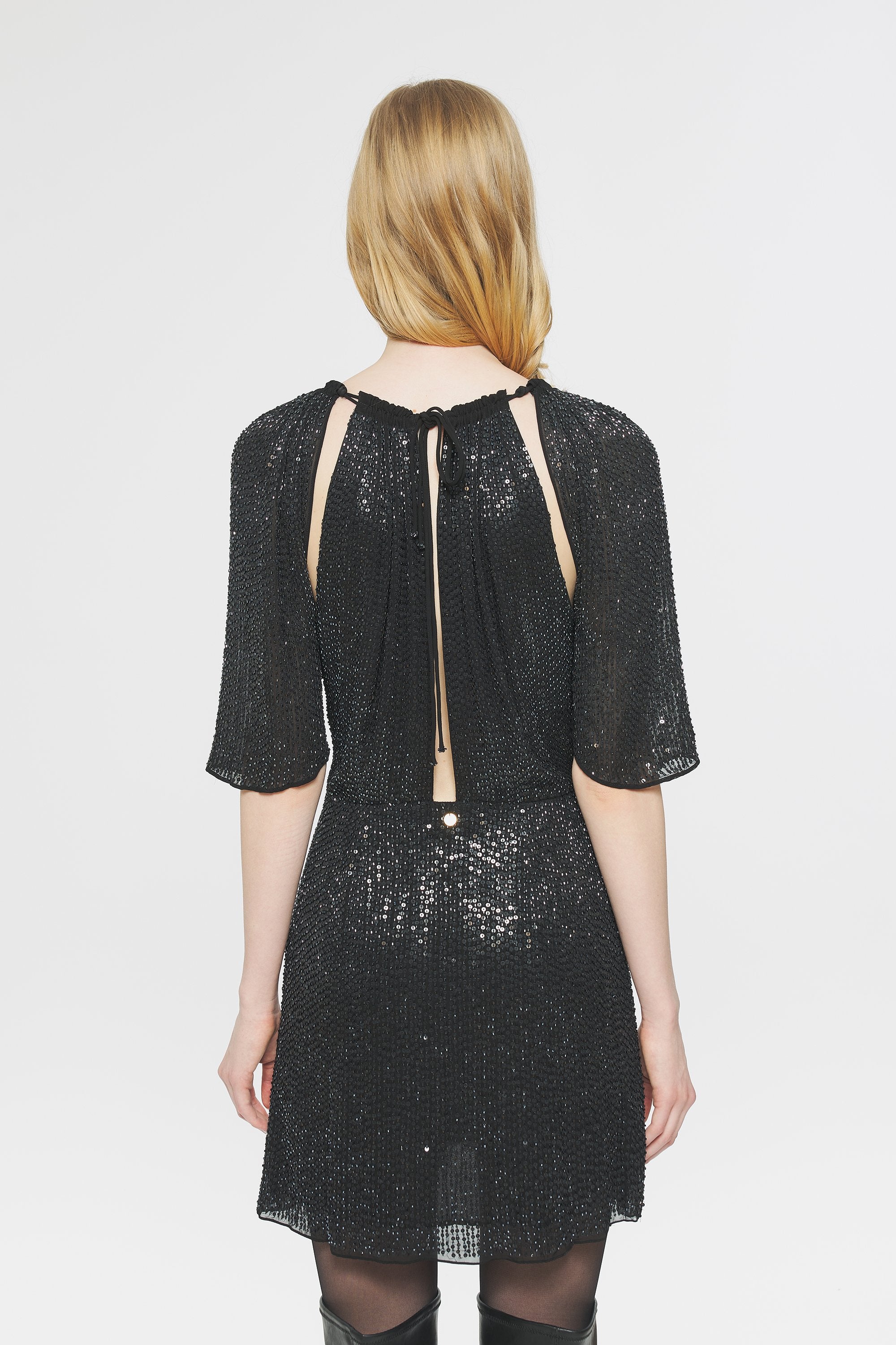 Robe mini à sequins Lune