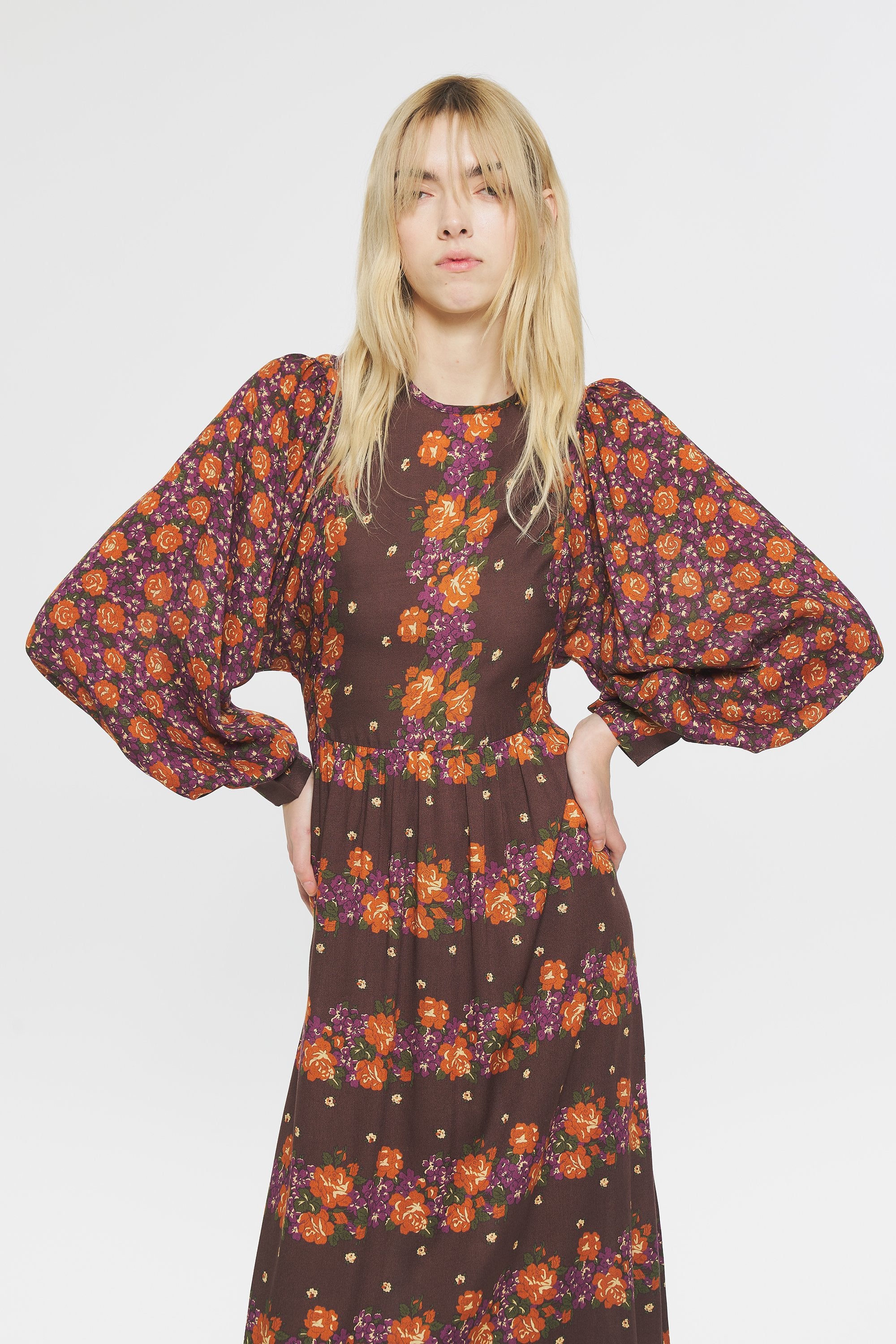 Magalie Print maxi dress
