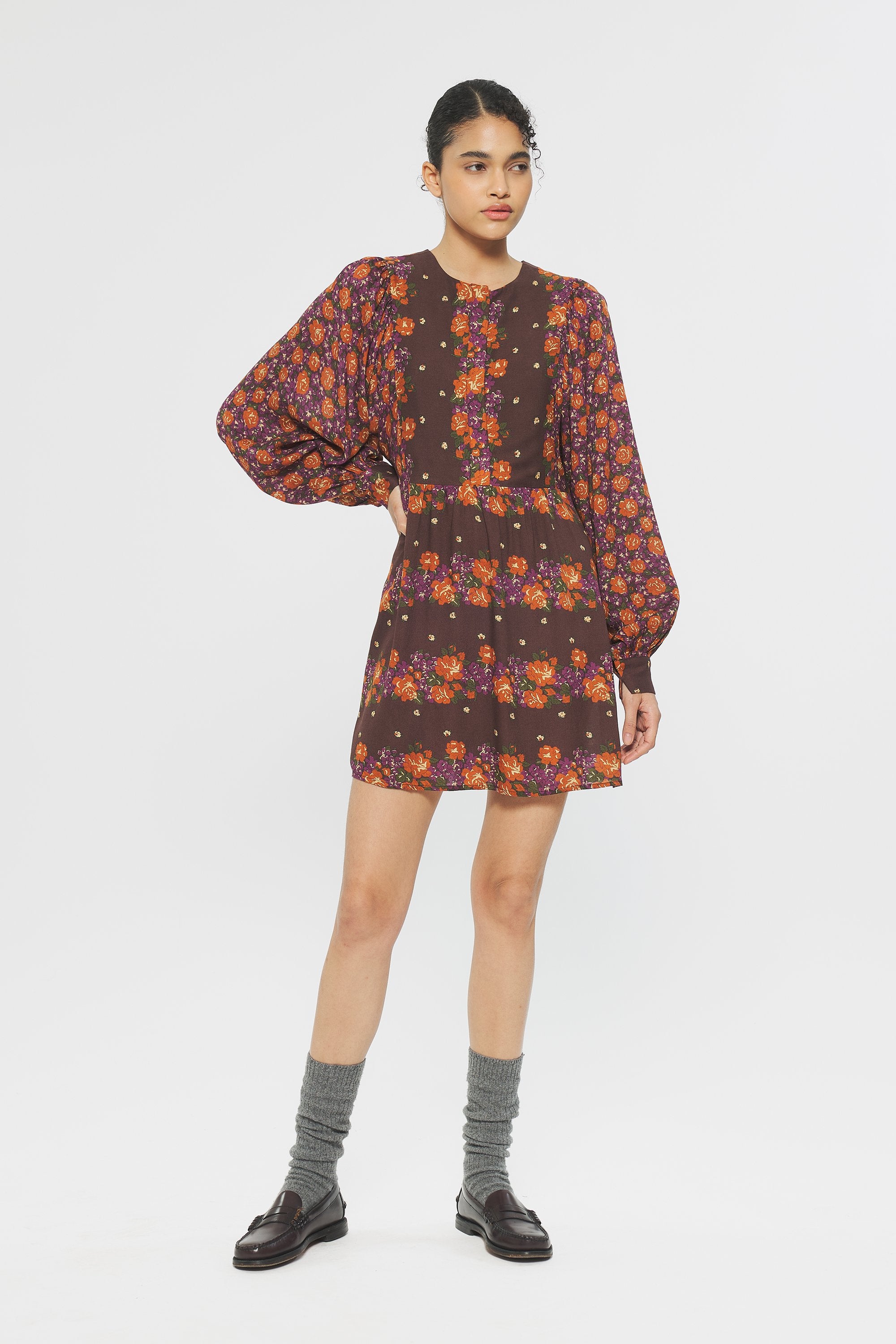 Magalie Print mini dress