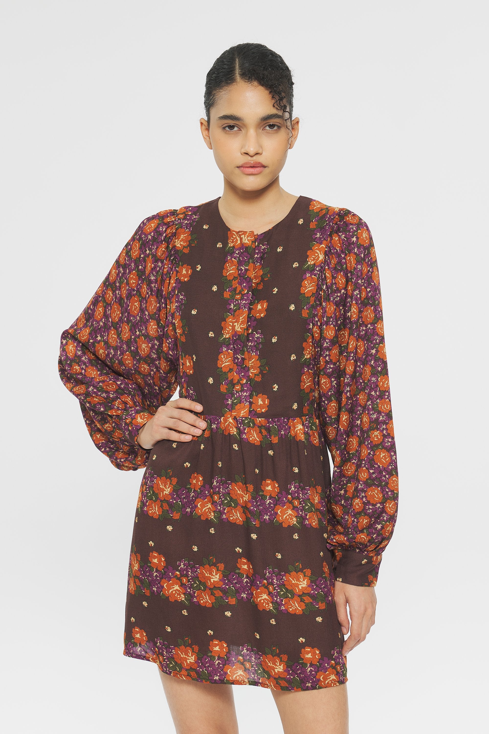 Magalie Print mini dress