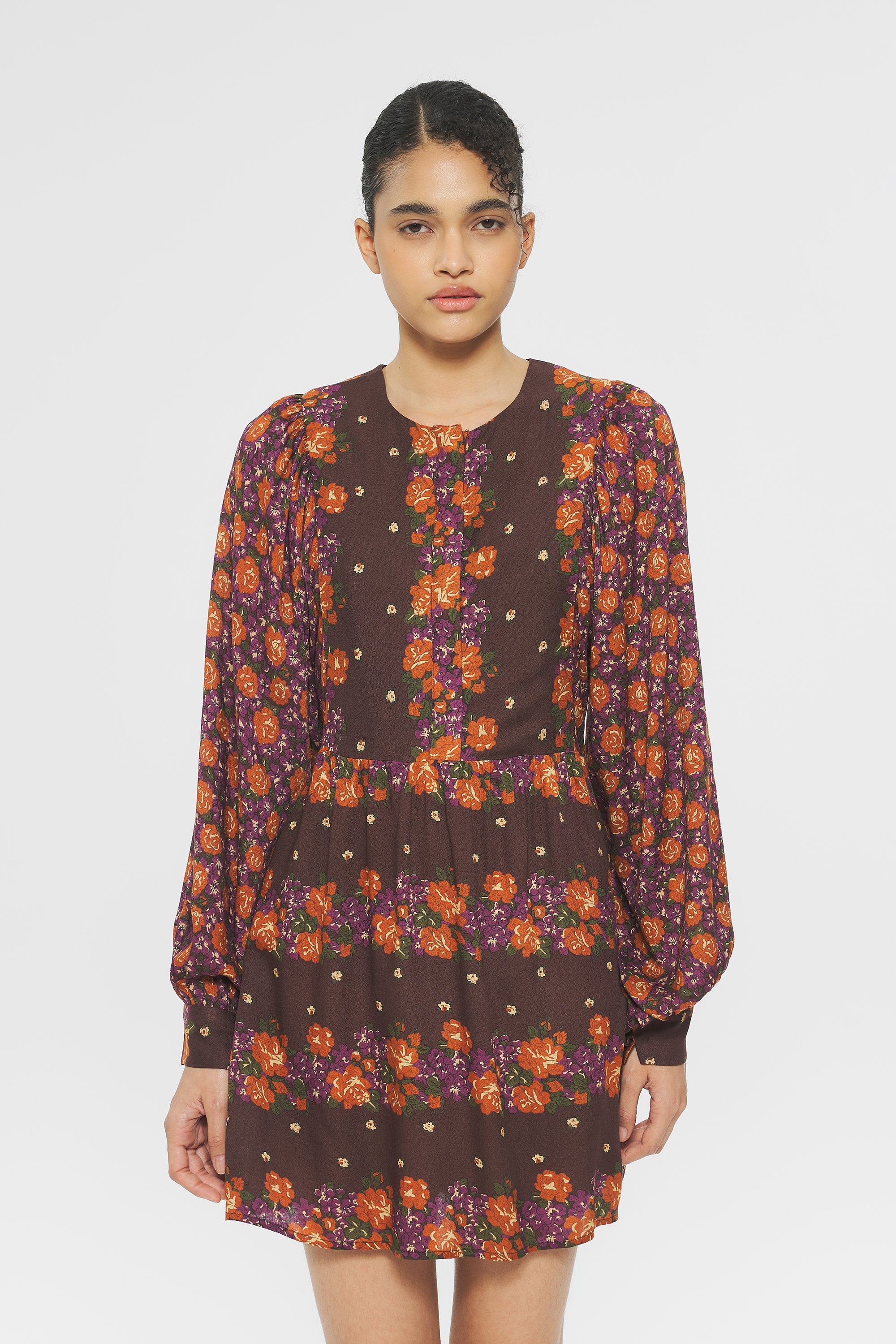 Magalie Print mini dress