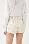 Mit Perlen und Spiegeln bestickte kurze Shorts Mahani