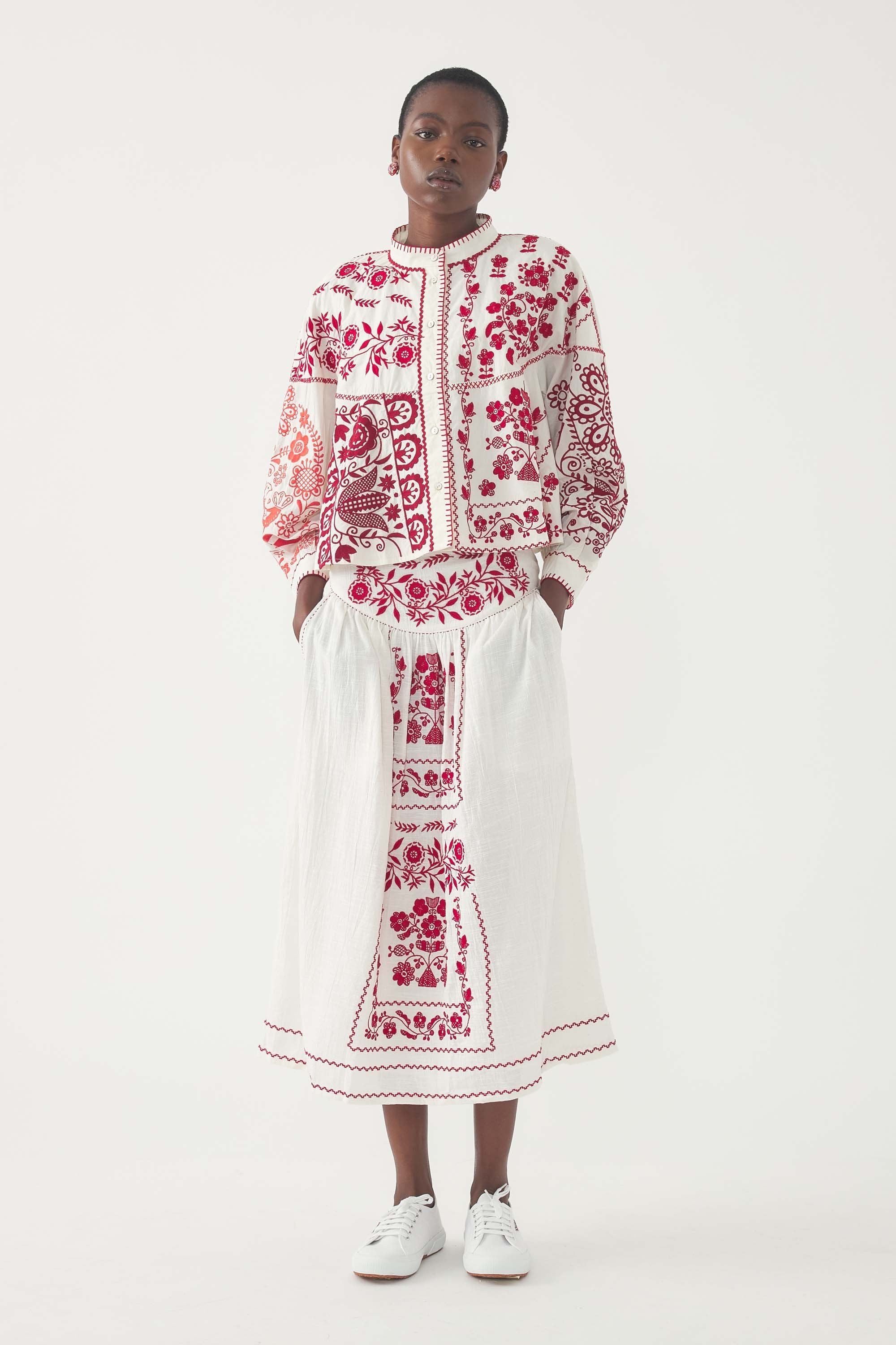 Bestickte Bluse Mamie