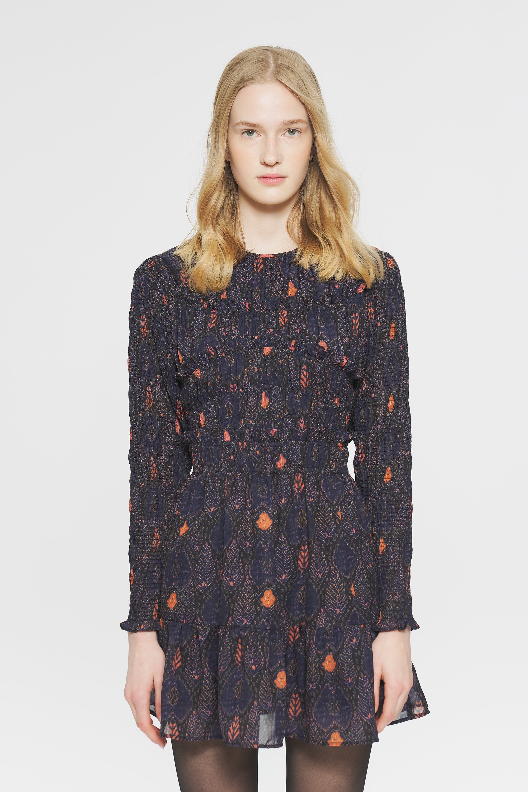 Mani Print mini dress