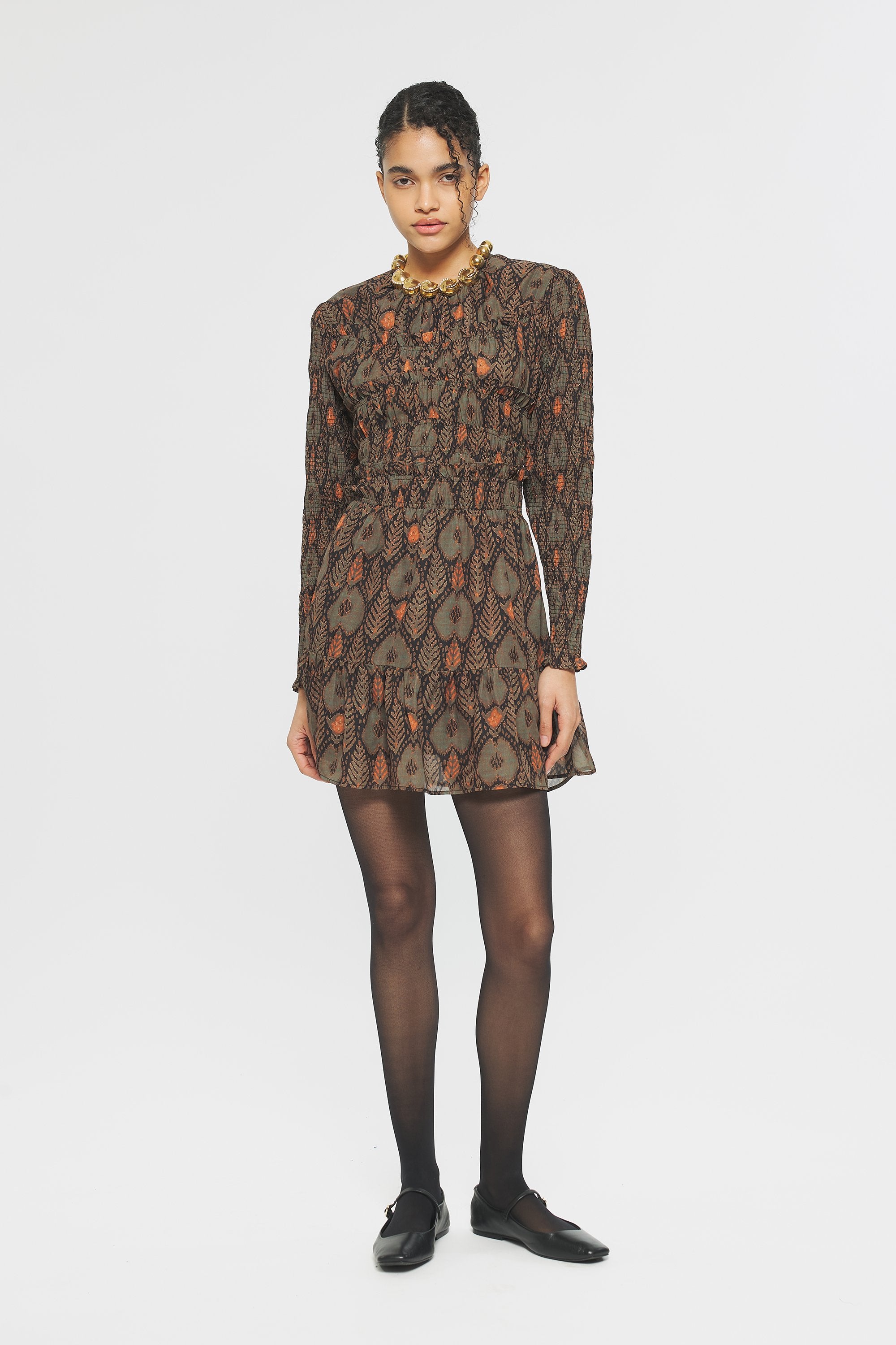 Mani Print mini dress