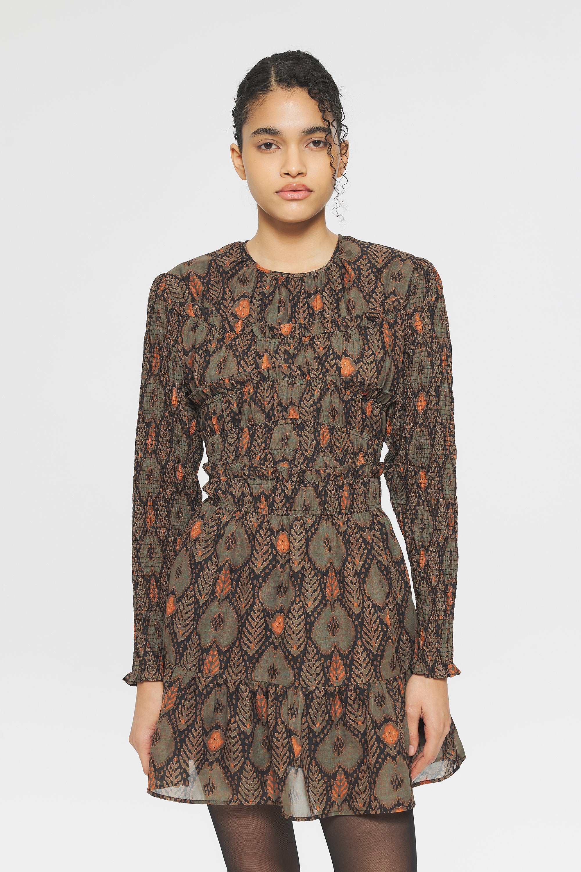 Mani Print mini dress