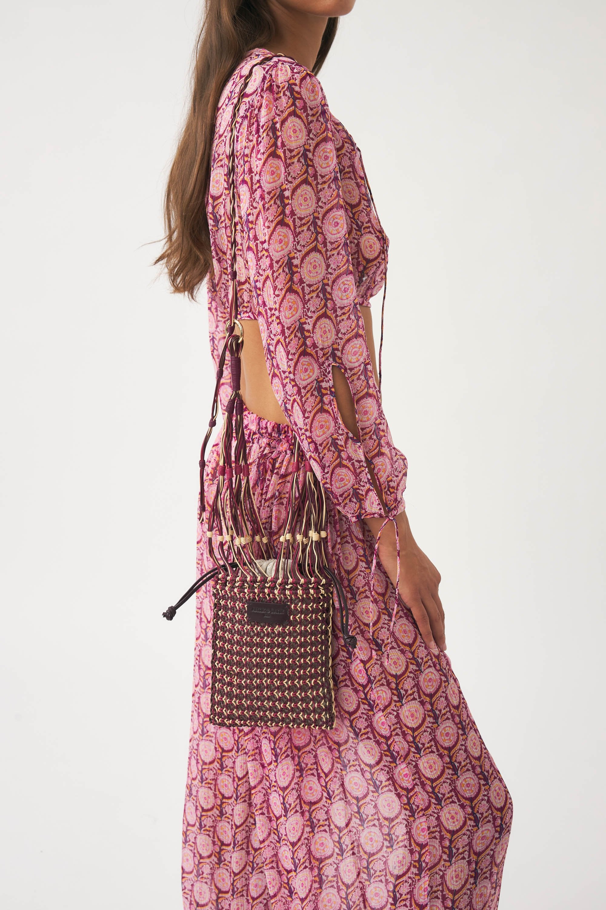 Hand-braided leather bag Meryl