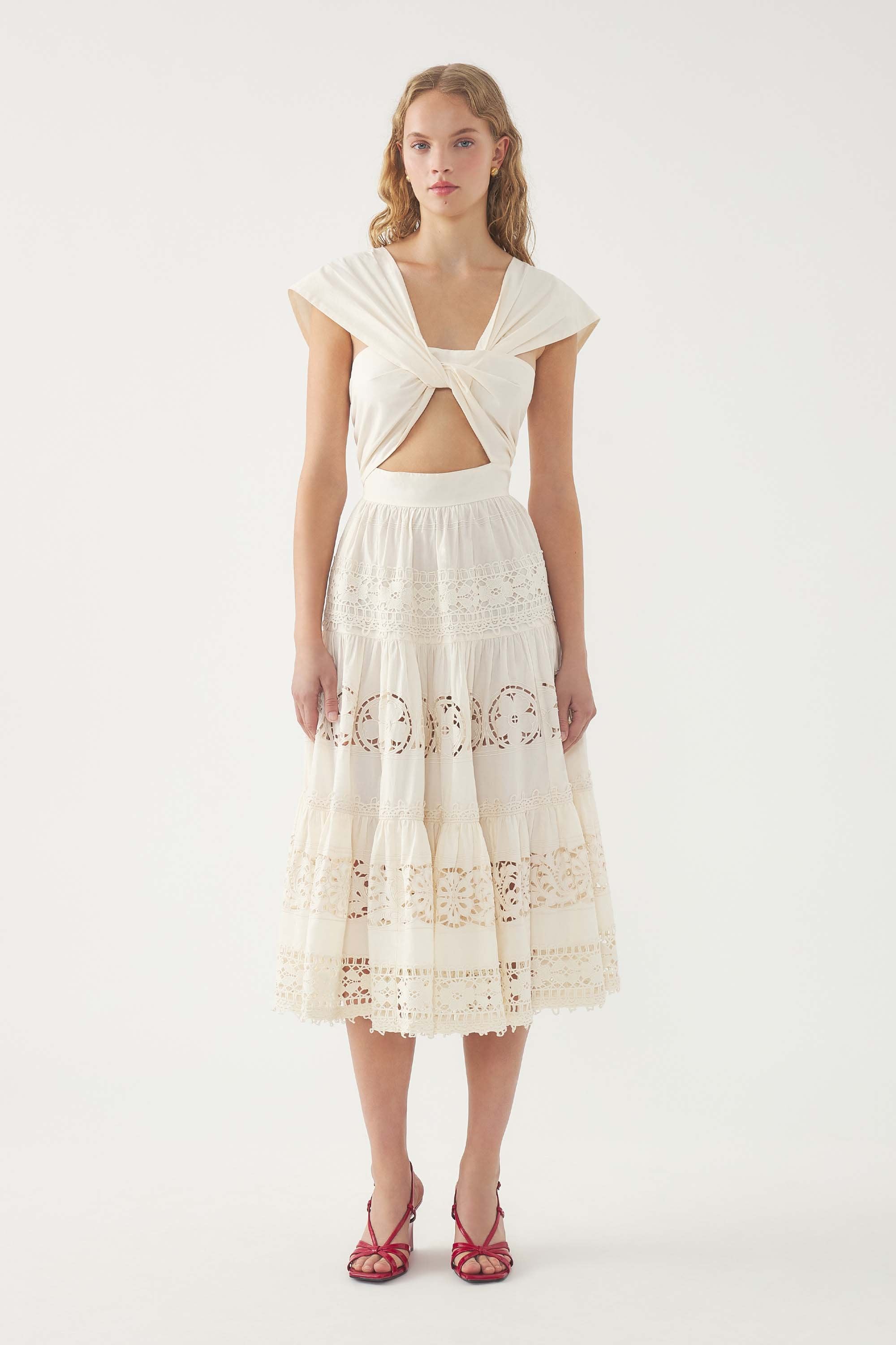 Embroidered cut-out Dress Mila