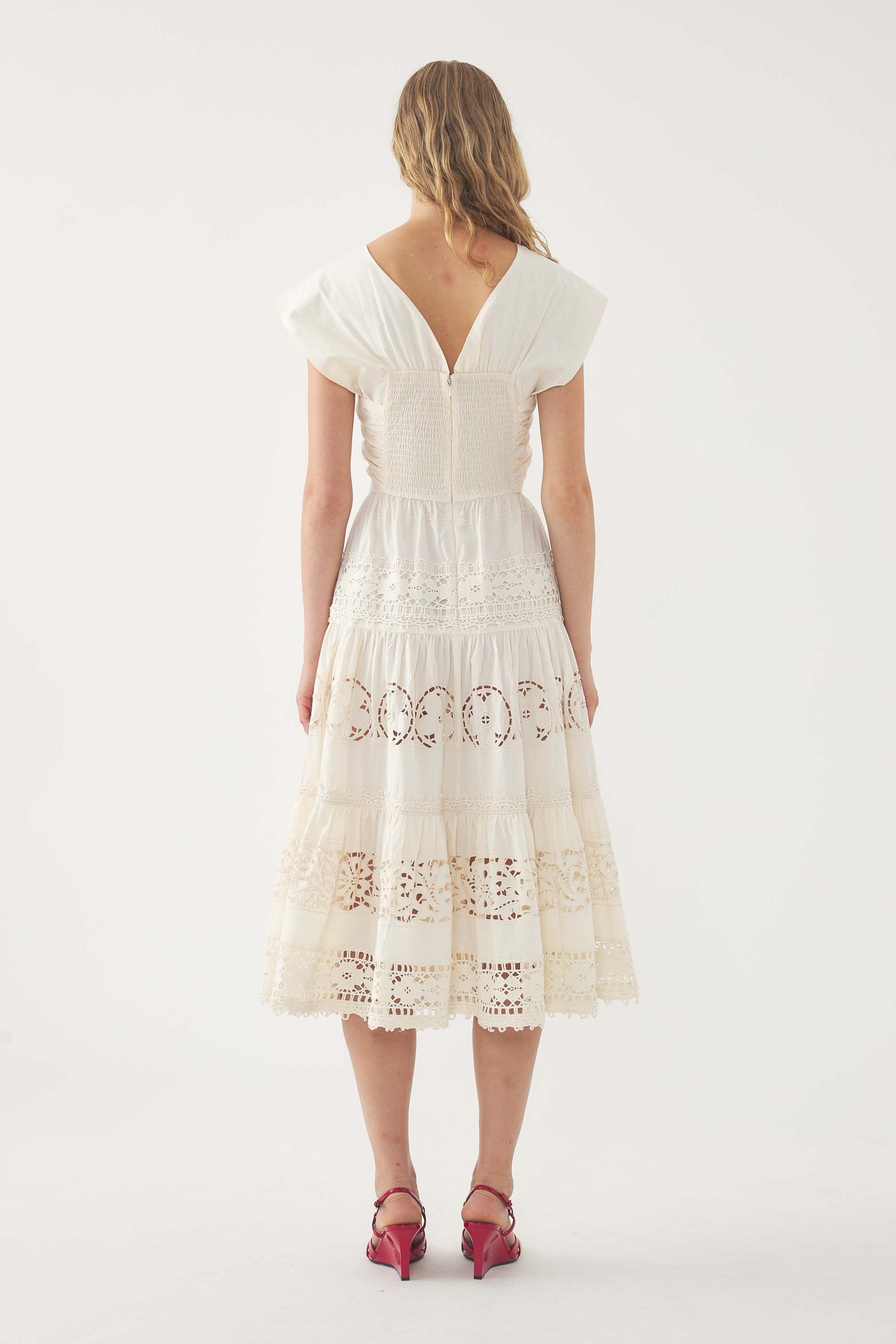 Embroidered cut-out Dress Mila