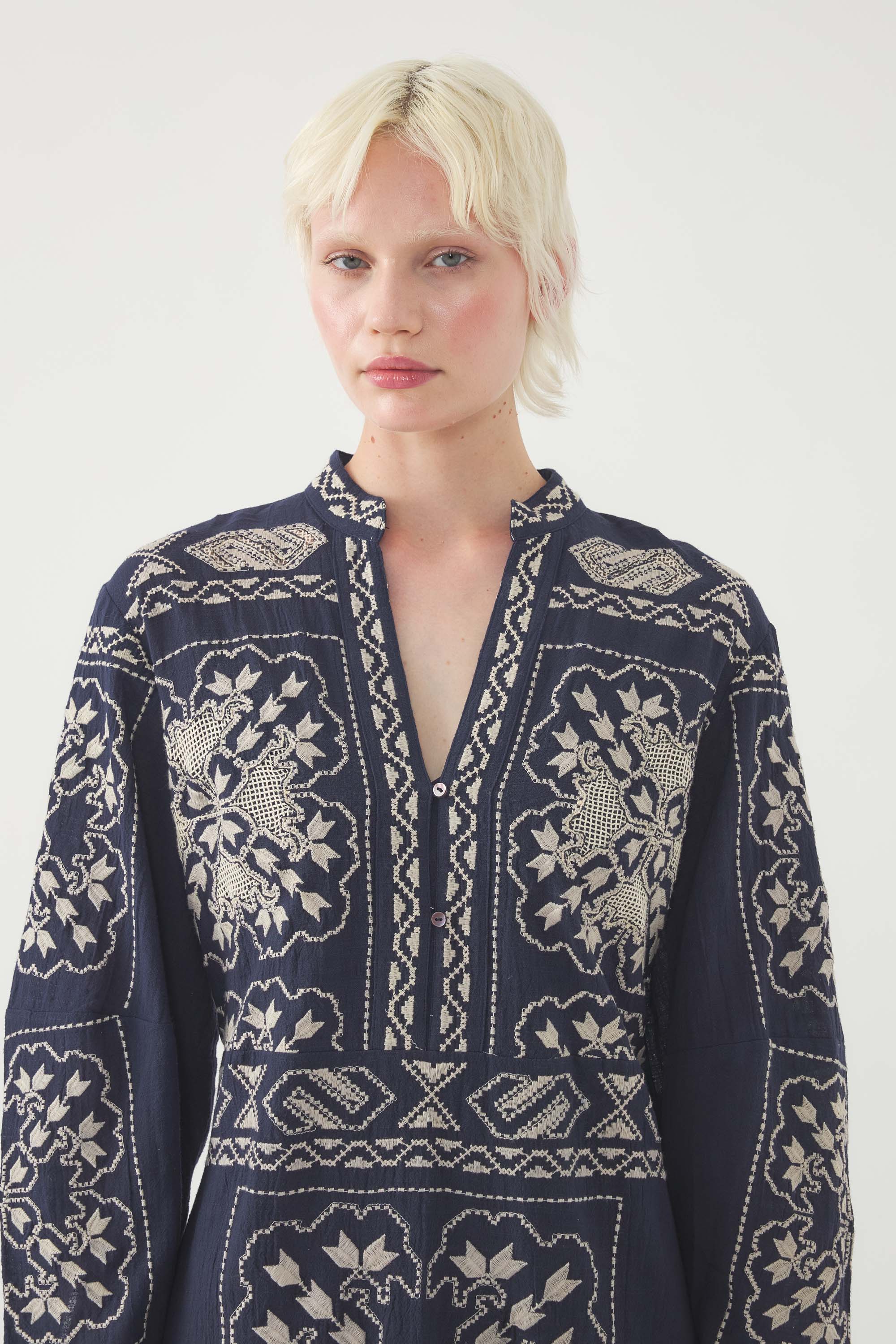 Embroidered Maxi Dress Milos
