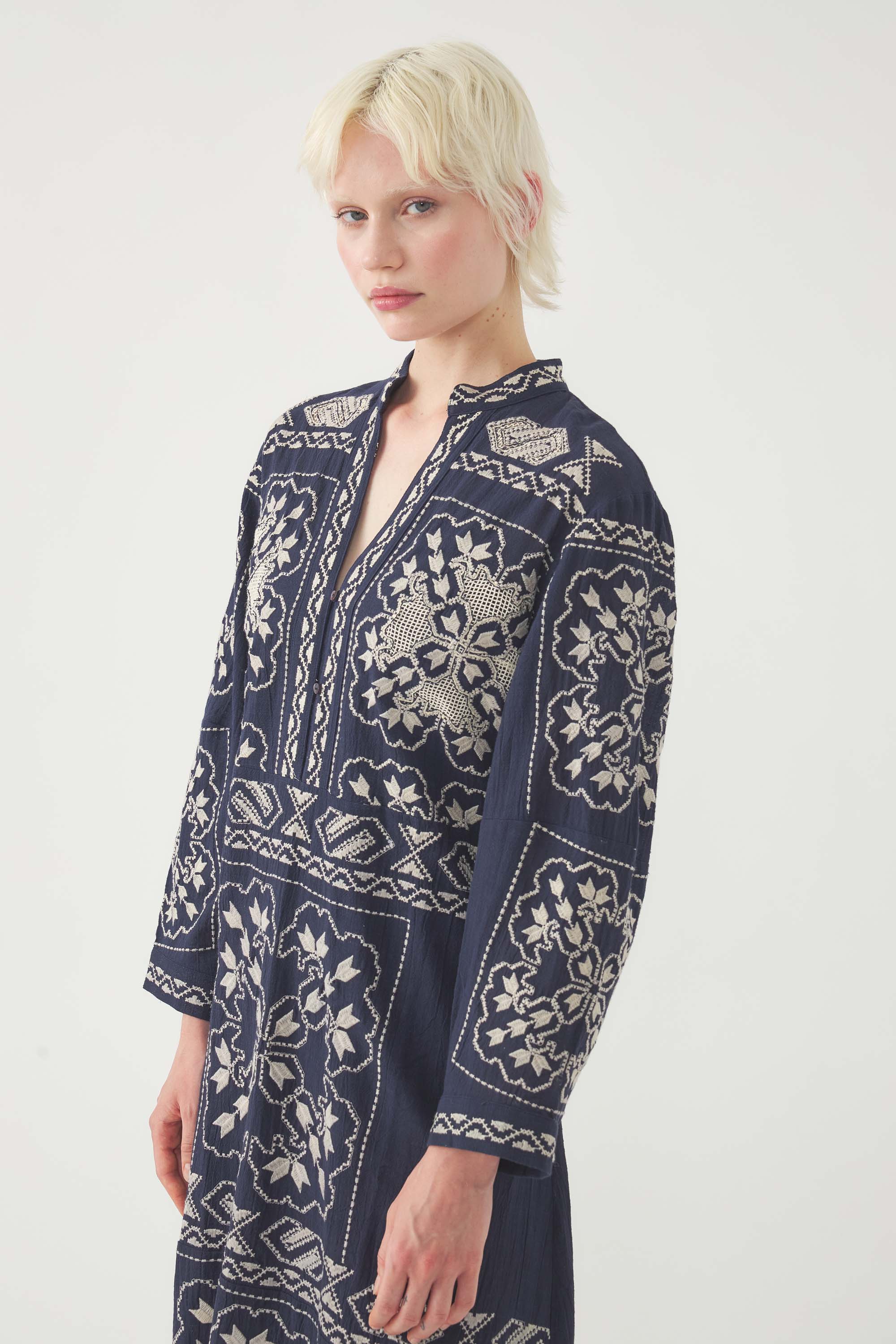 Embroidered Maxi Dress Milos