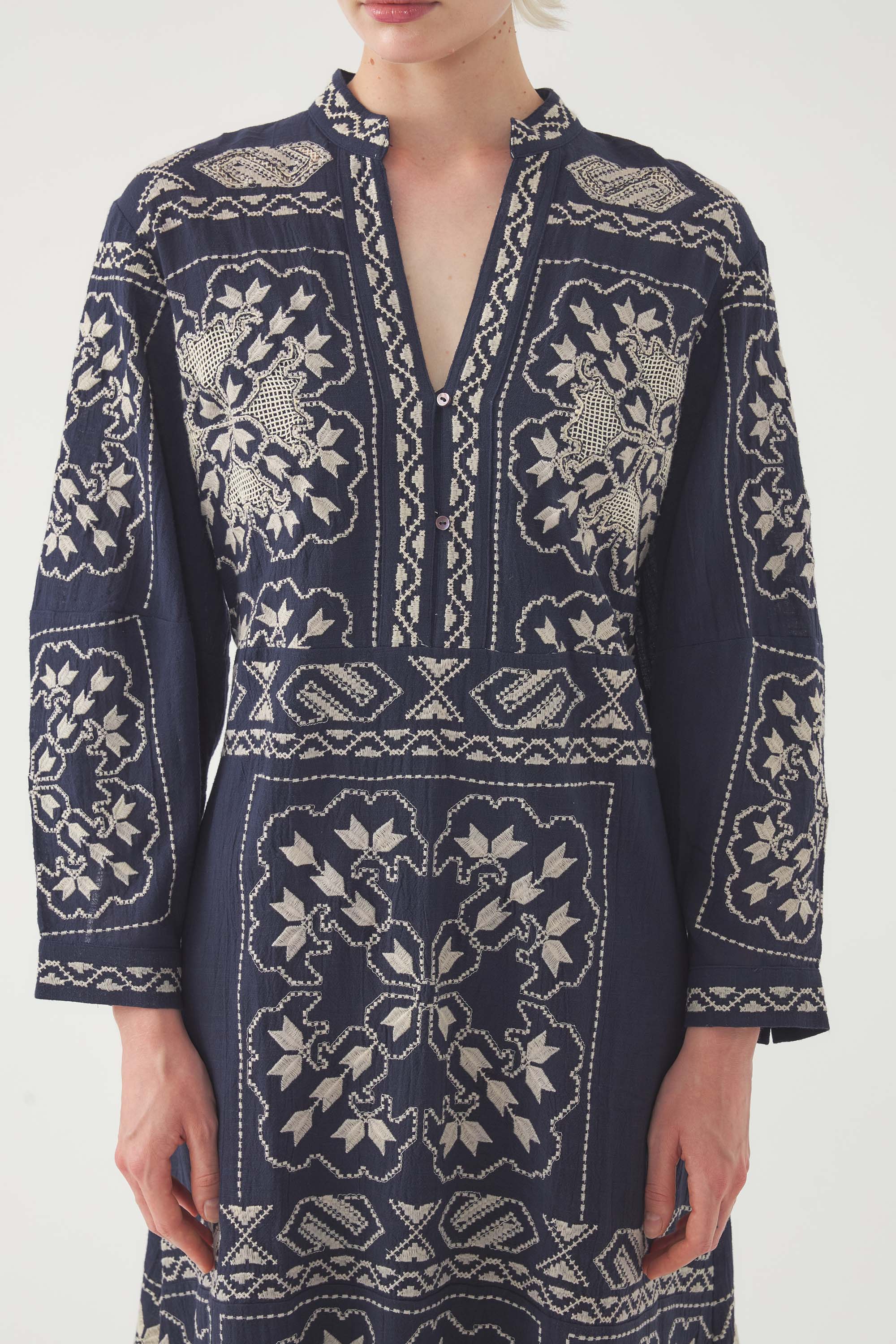 Embroidered Maxi Dress Milos