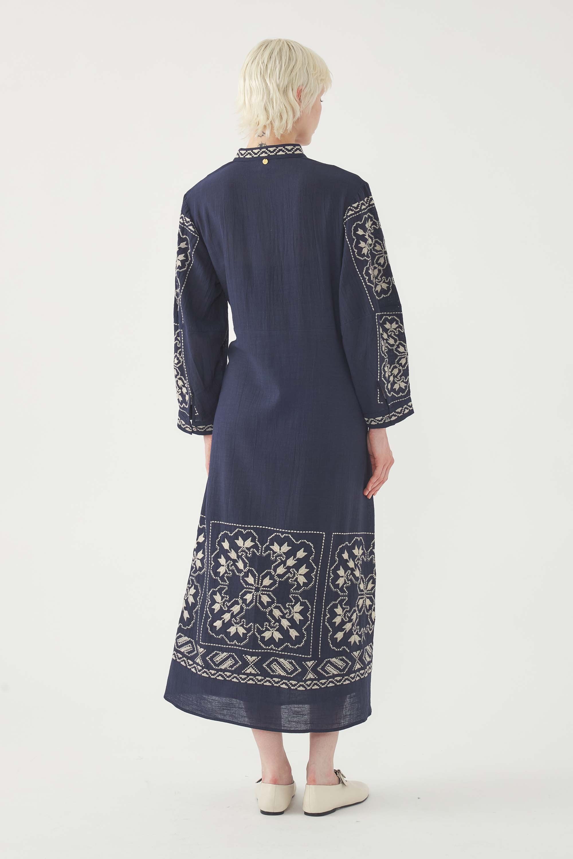 Embroidered Maxi Dress Milos