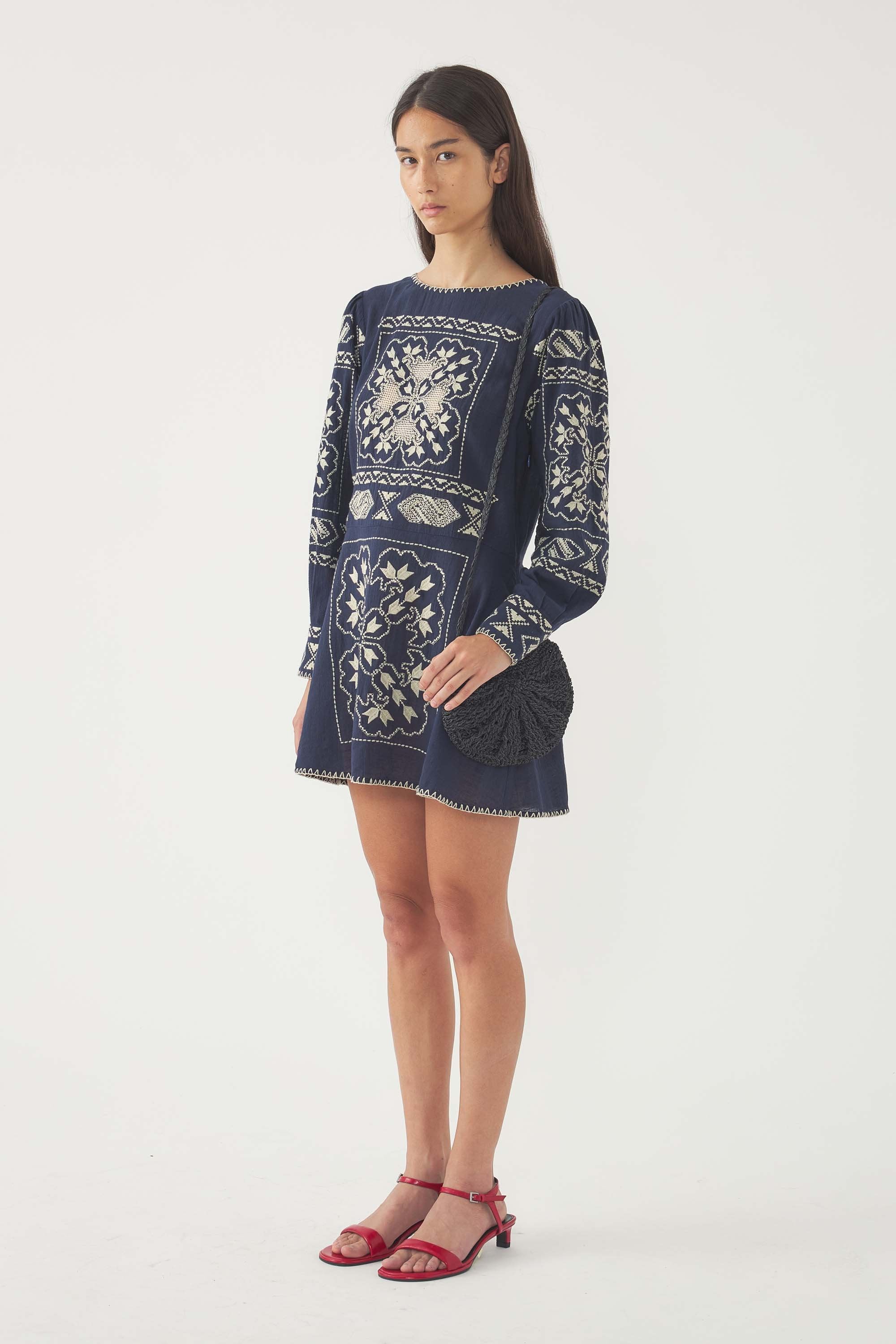 Embroidered Mini Dress Milos