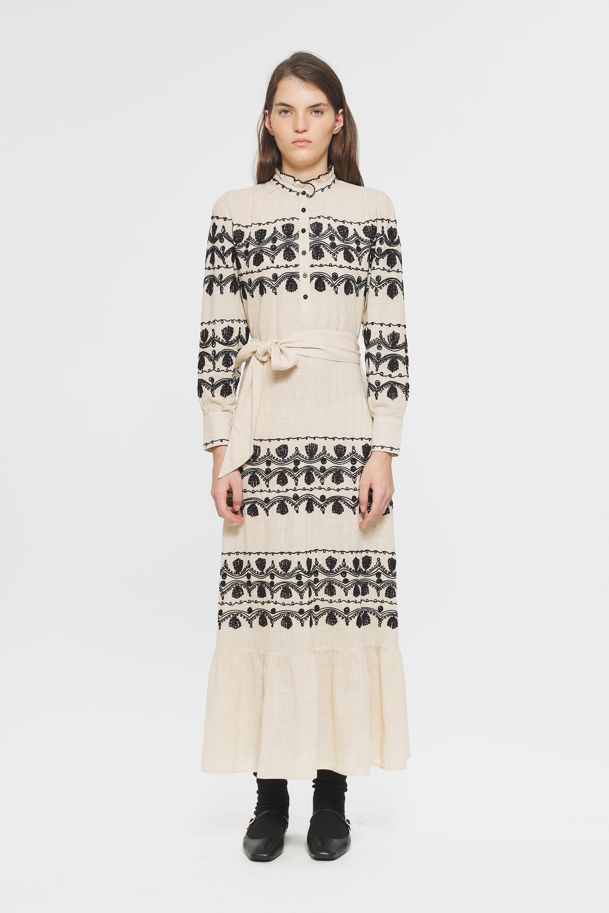 Nelly Embroidered maxi dress