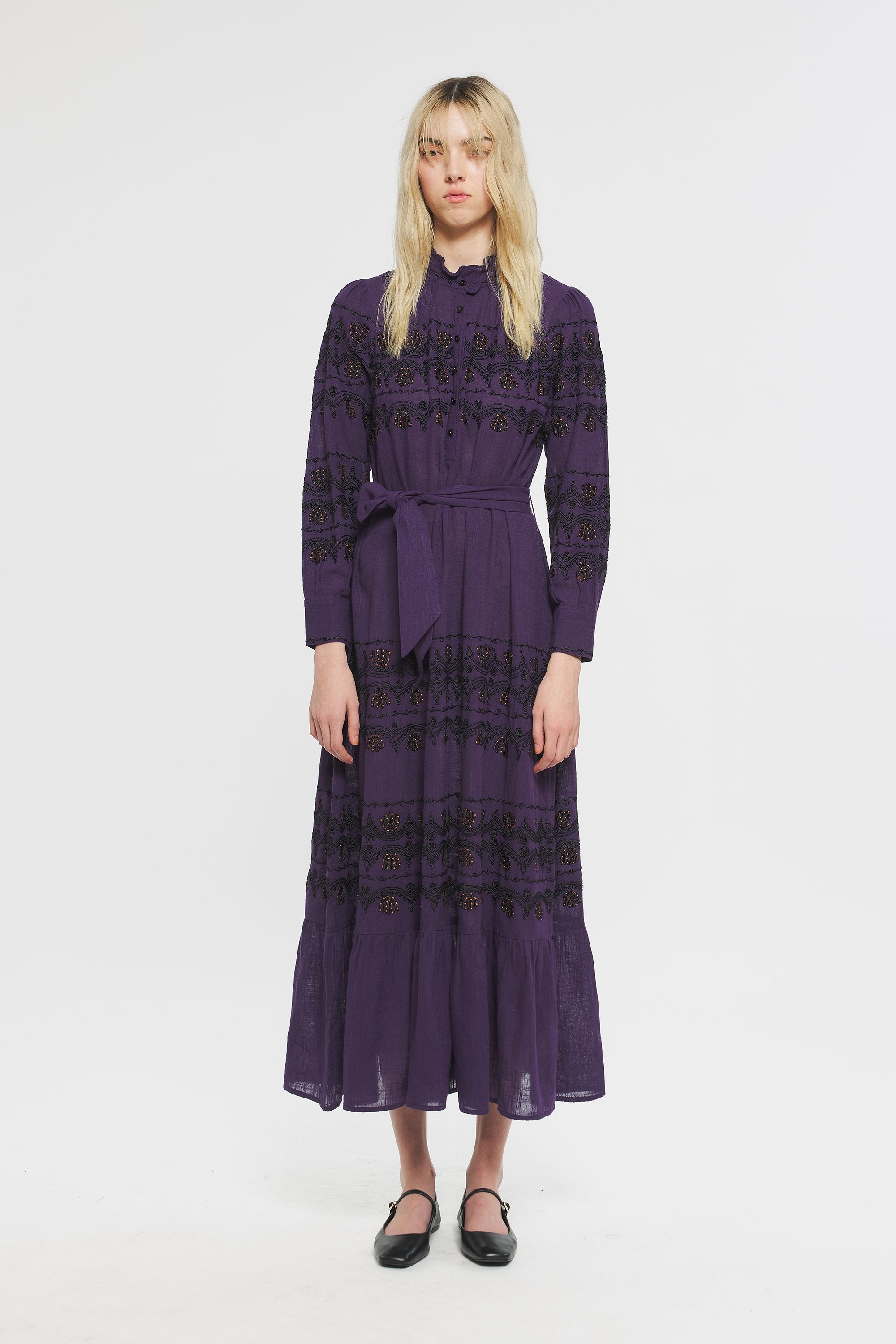 Nelly Embroidered maxi dress