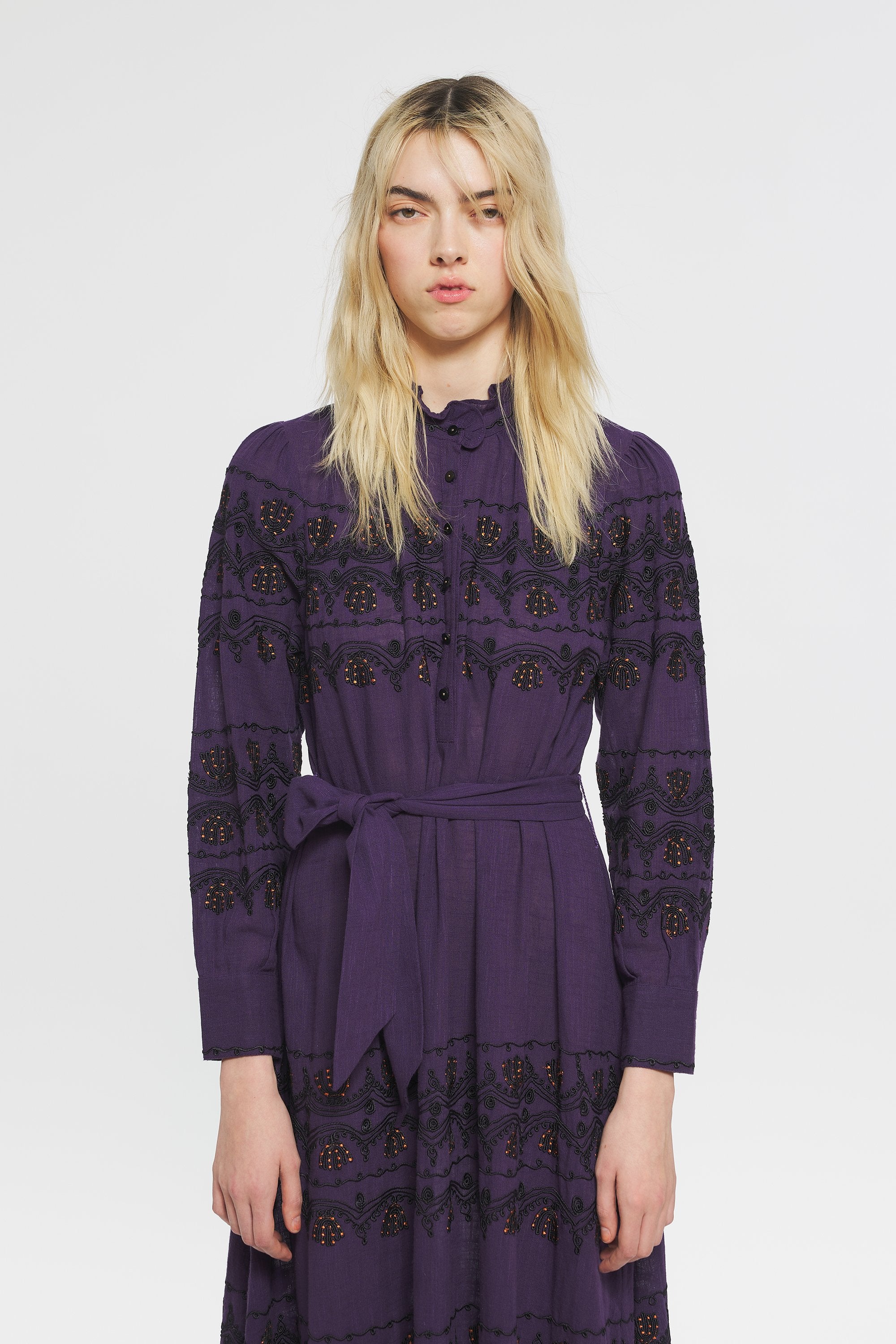 Nelly Embroidered maxi dress