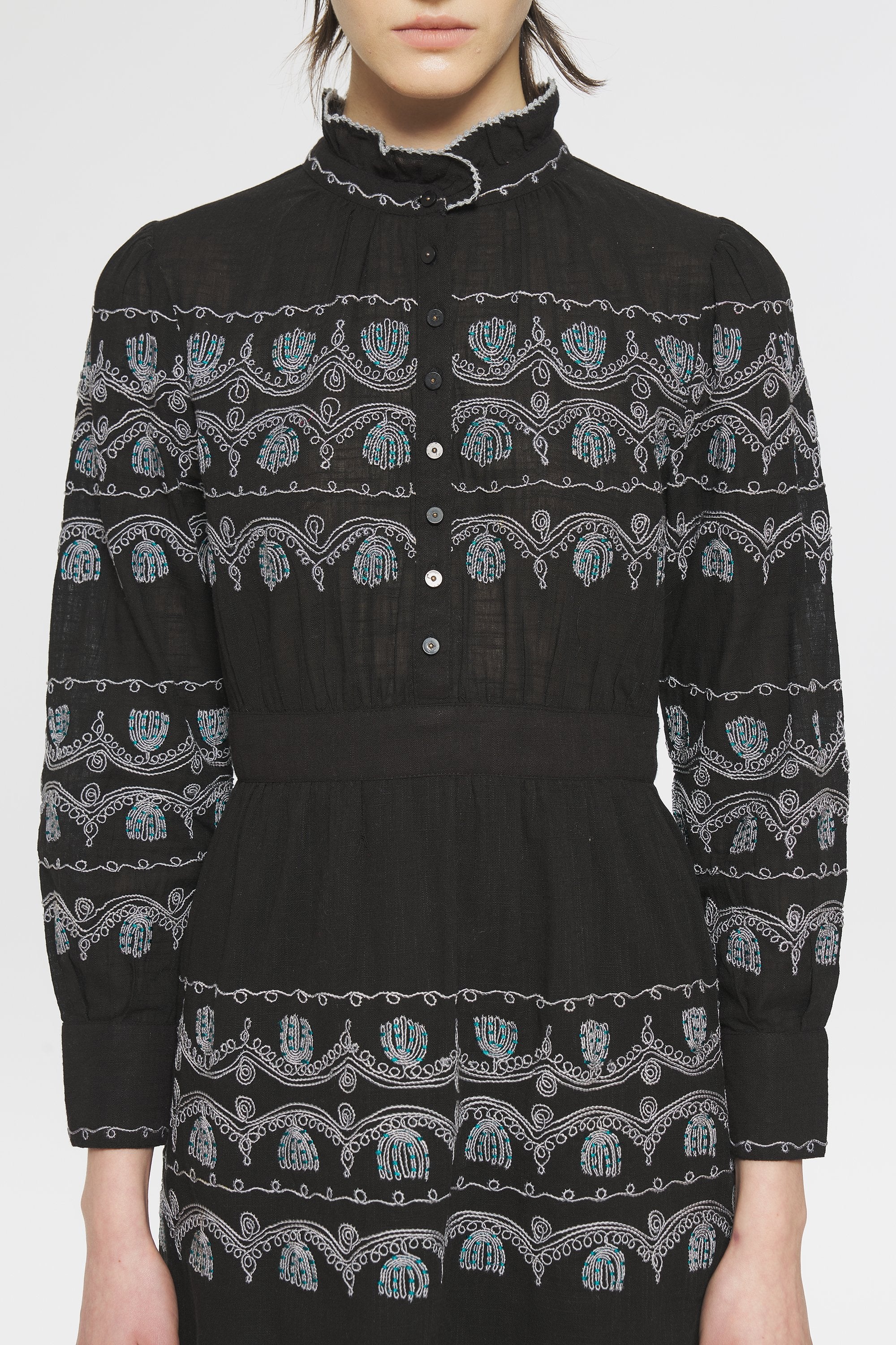 Nelly Embroidered mini dress