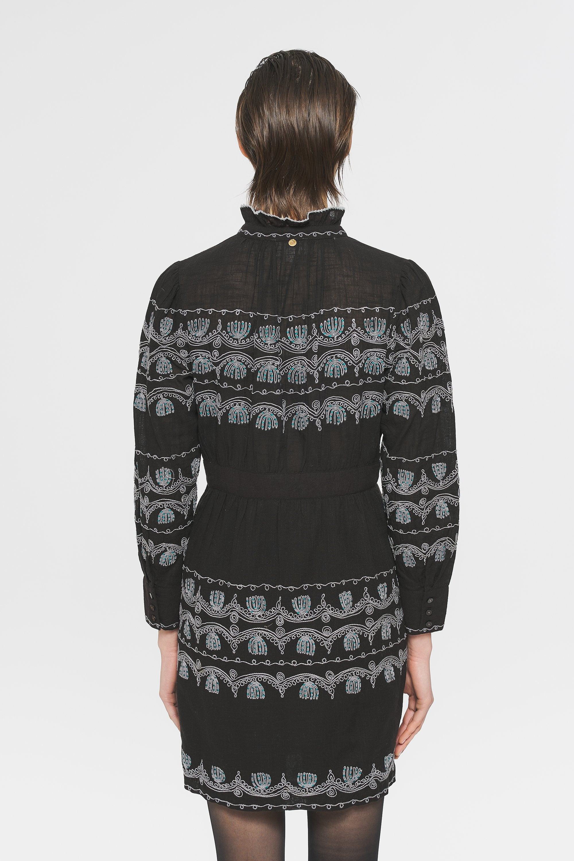 Nelly Embroidered mini dress