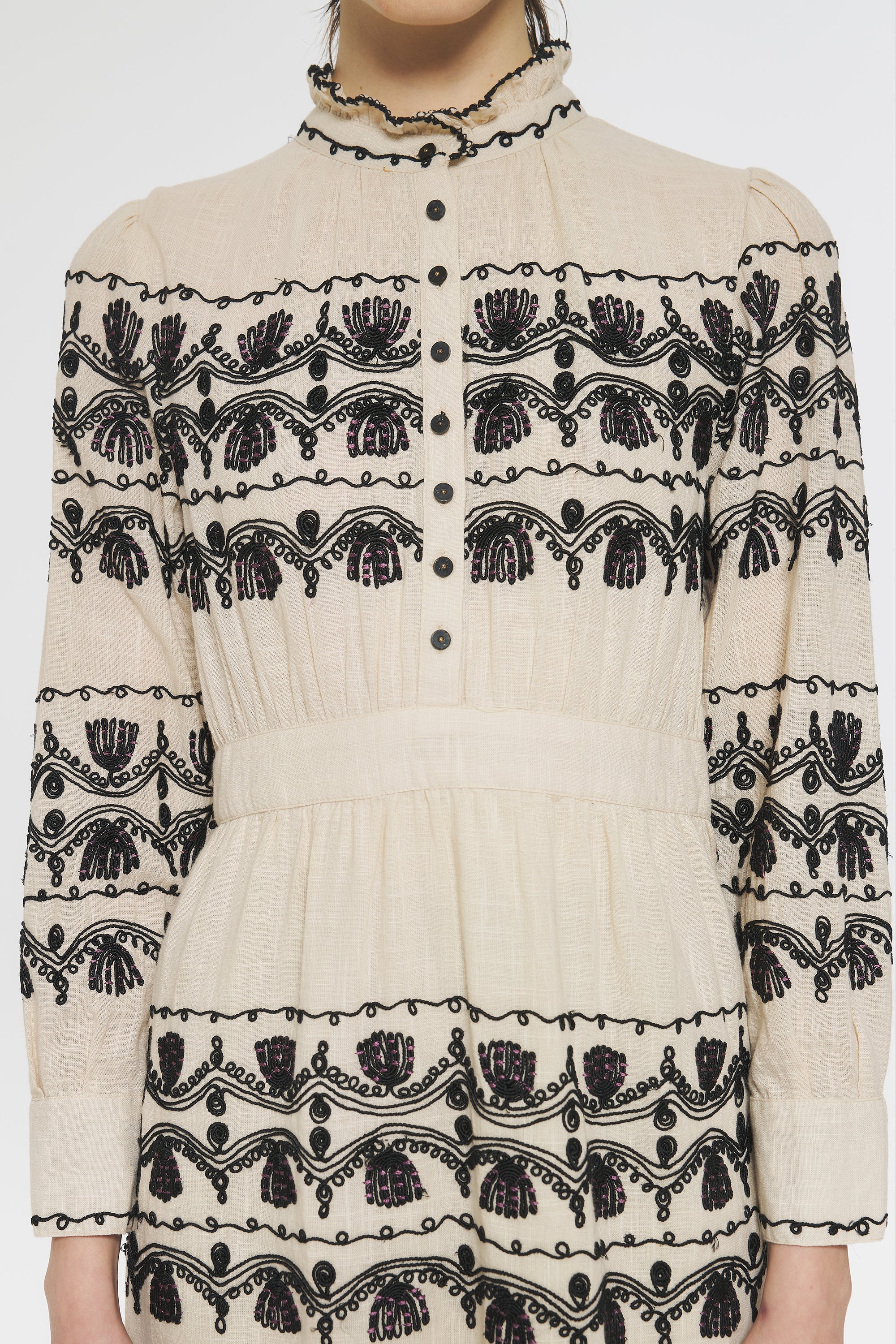 Nelly Embroidered mini dress