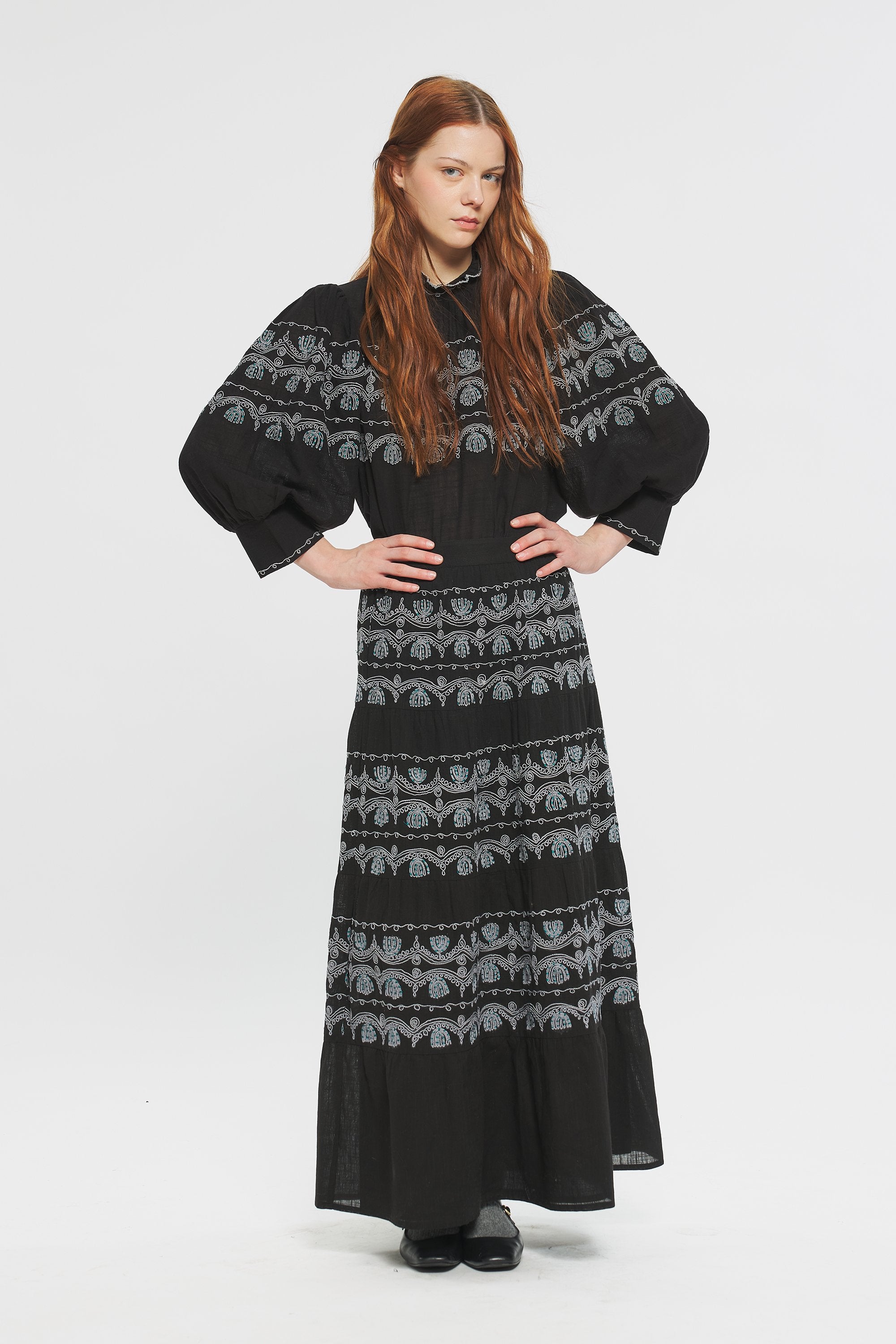 Nelly Embroidered skirt