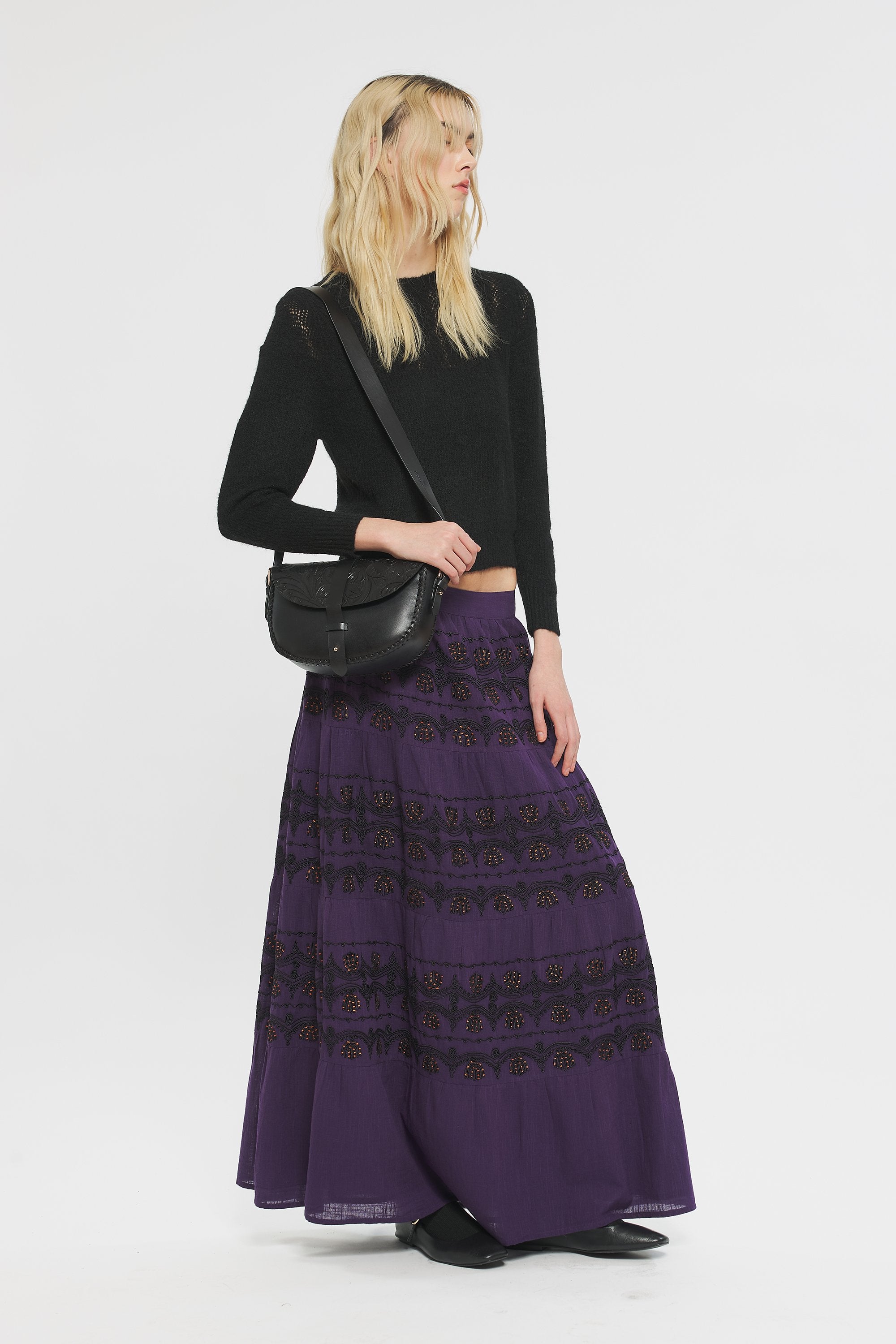 Nelly Embroidered skirt