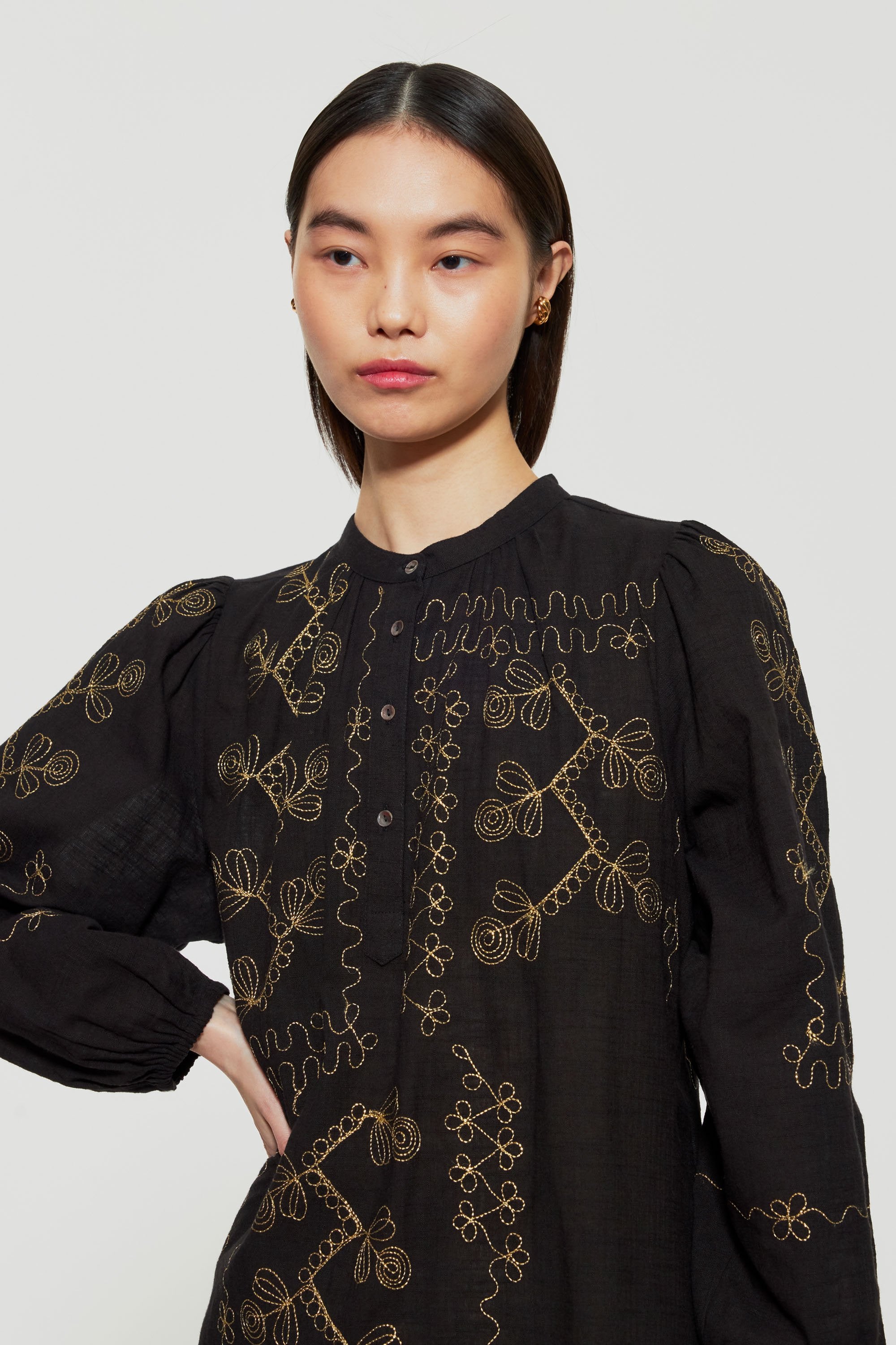 Oriane embroidered mini dress