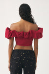 Off-shoulder cropped top Pop