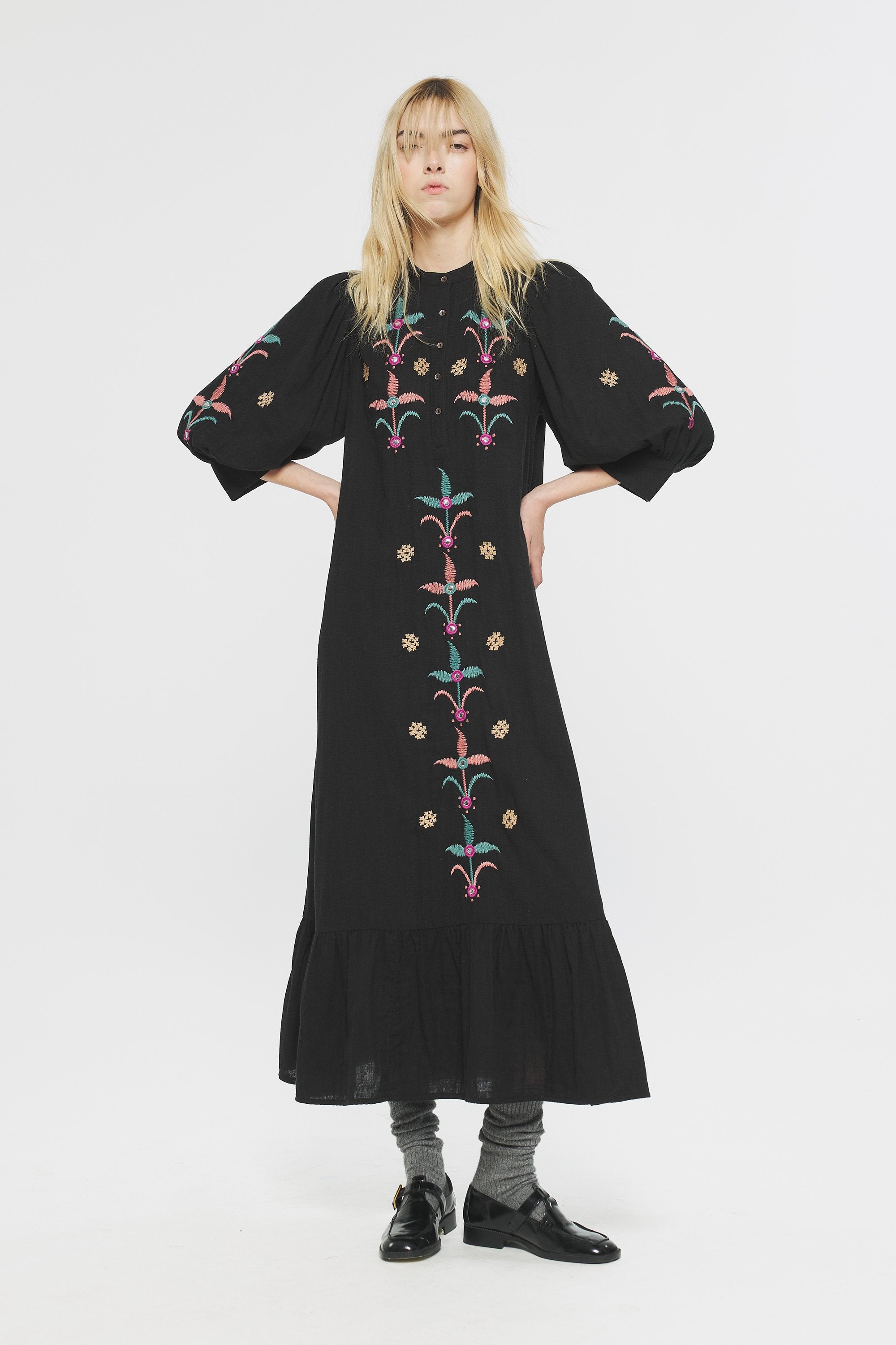 Rafi Embroidered maxi dress