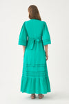 Robe longue ajourée en popeline de coton Rodo